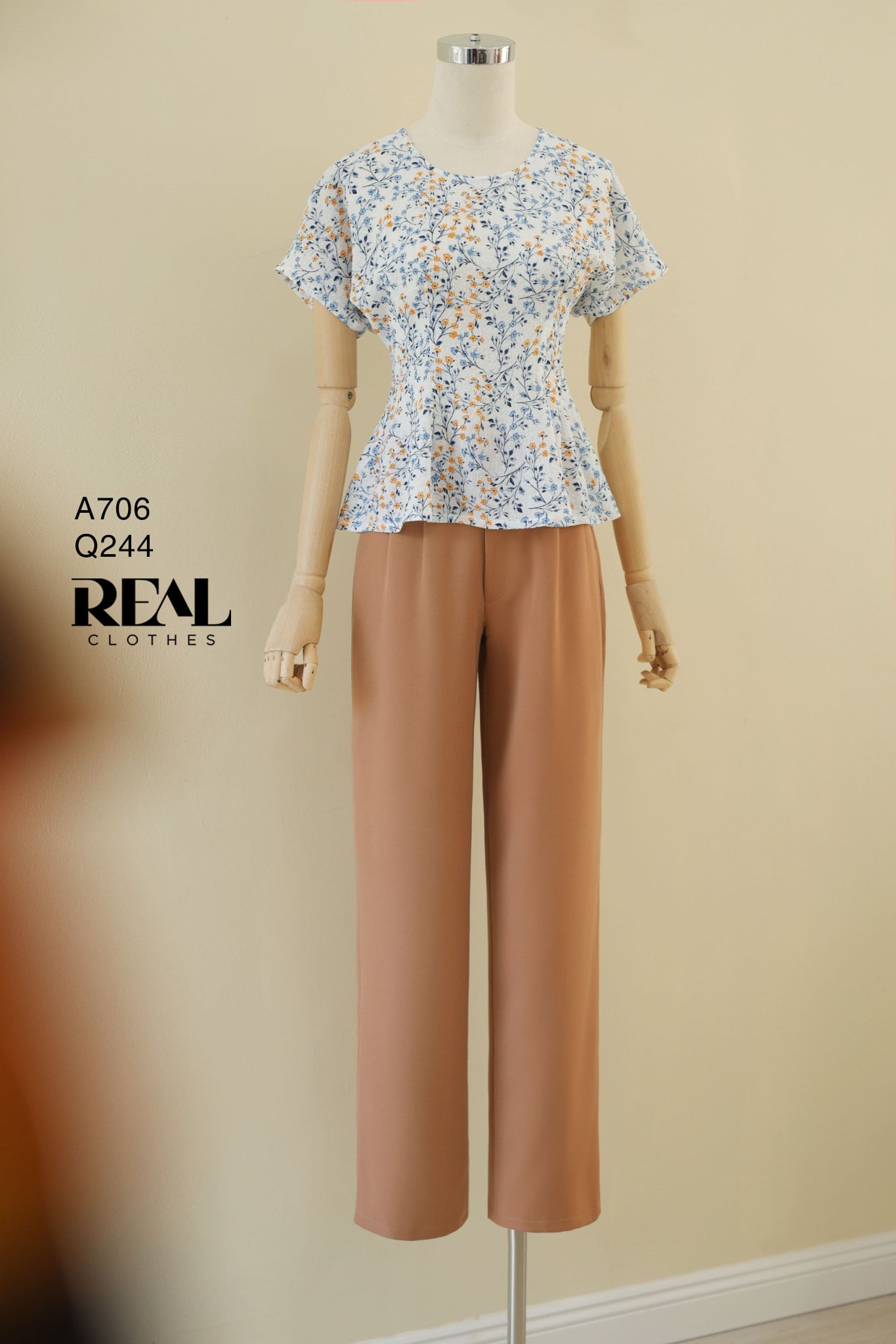 Áo cánh dơi hoa xanh FINAL SALE