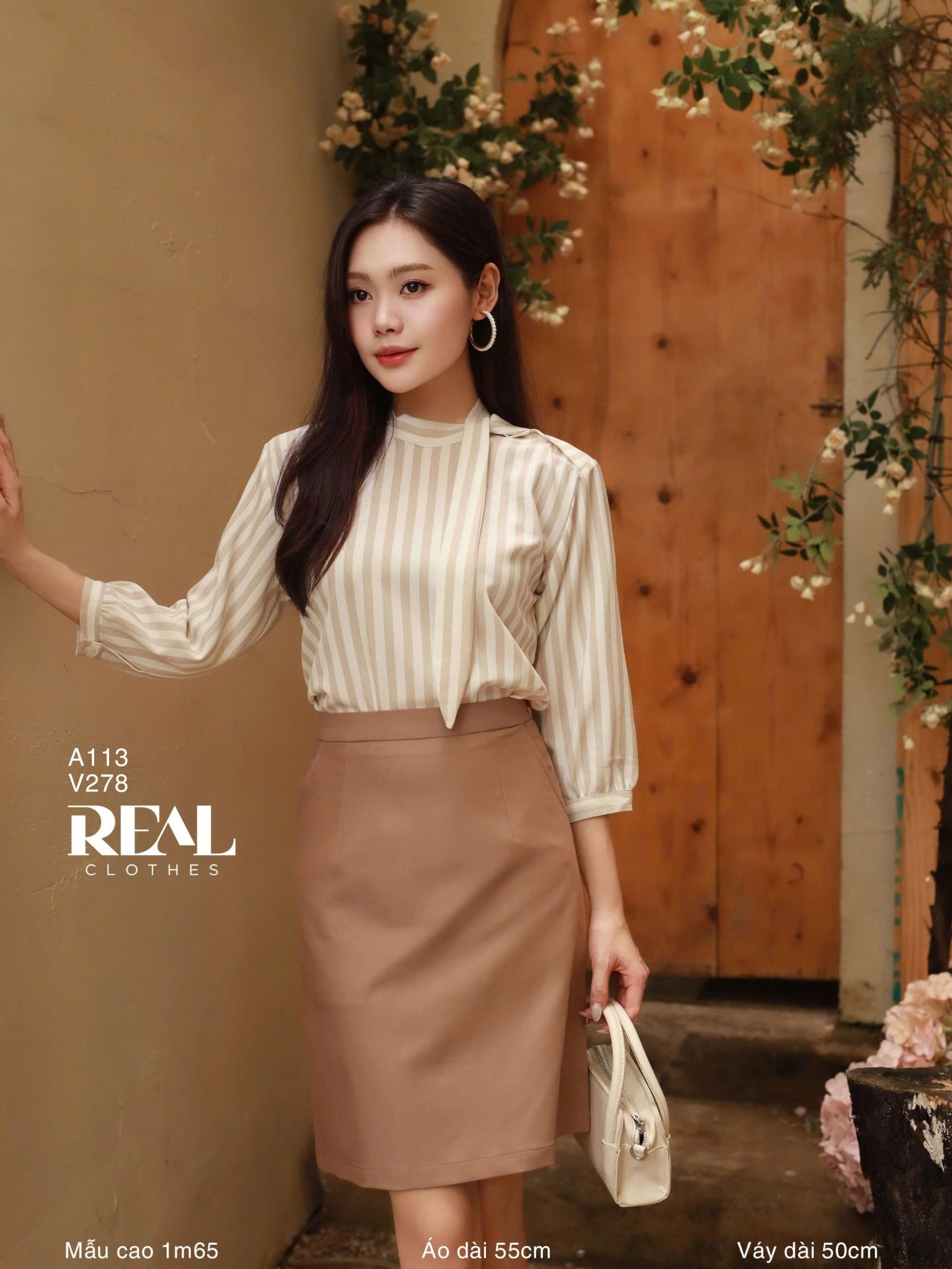 Váy office cà phê sữa