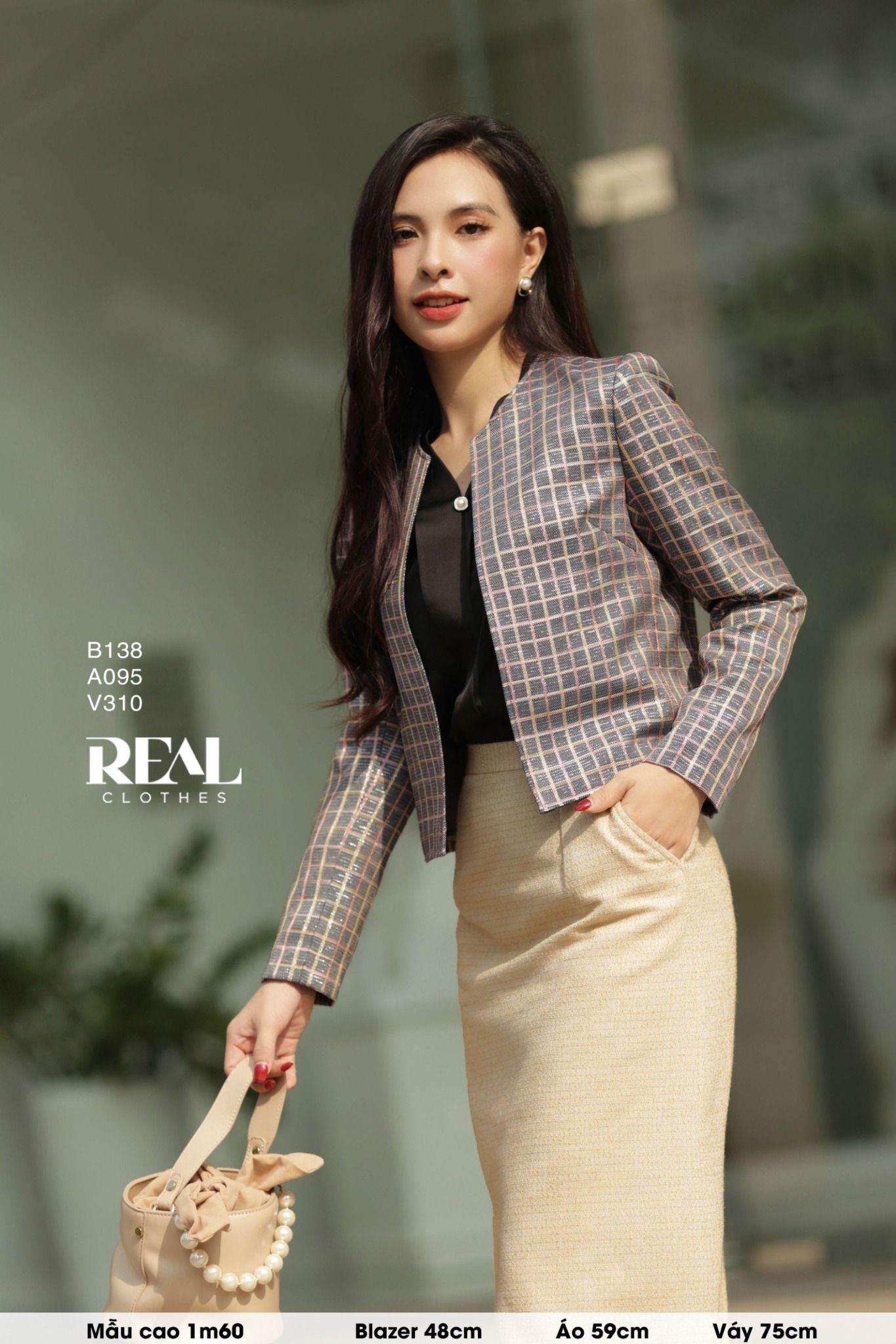  Blazer cổ tròn nhiều màu 