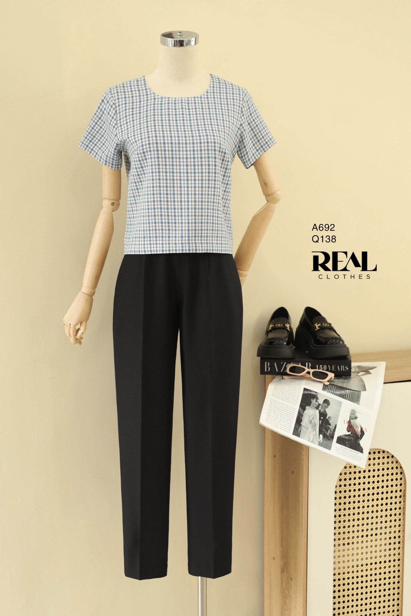 Quần Tokyo nút đen