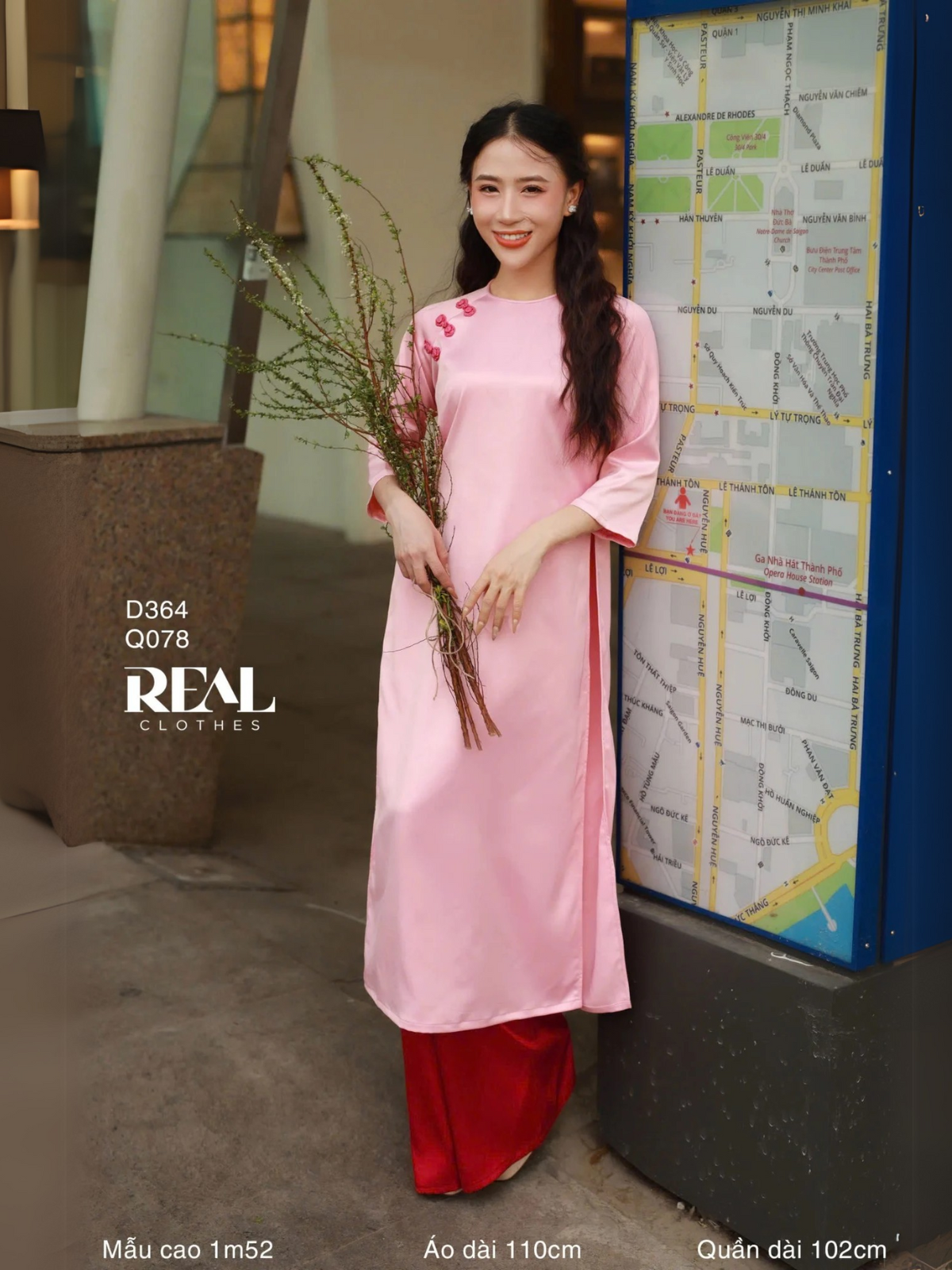  Áo dài cách tân Tafta hồng 