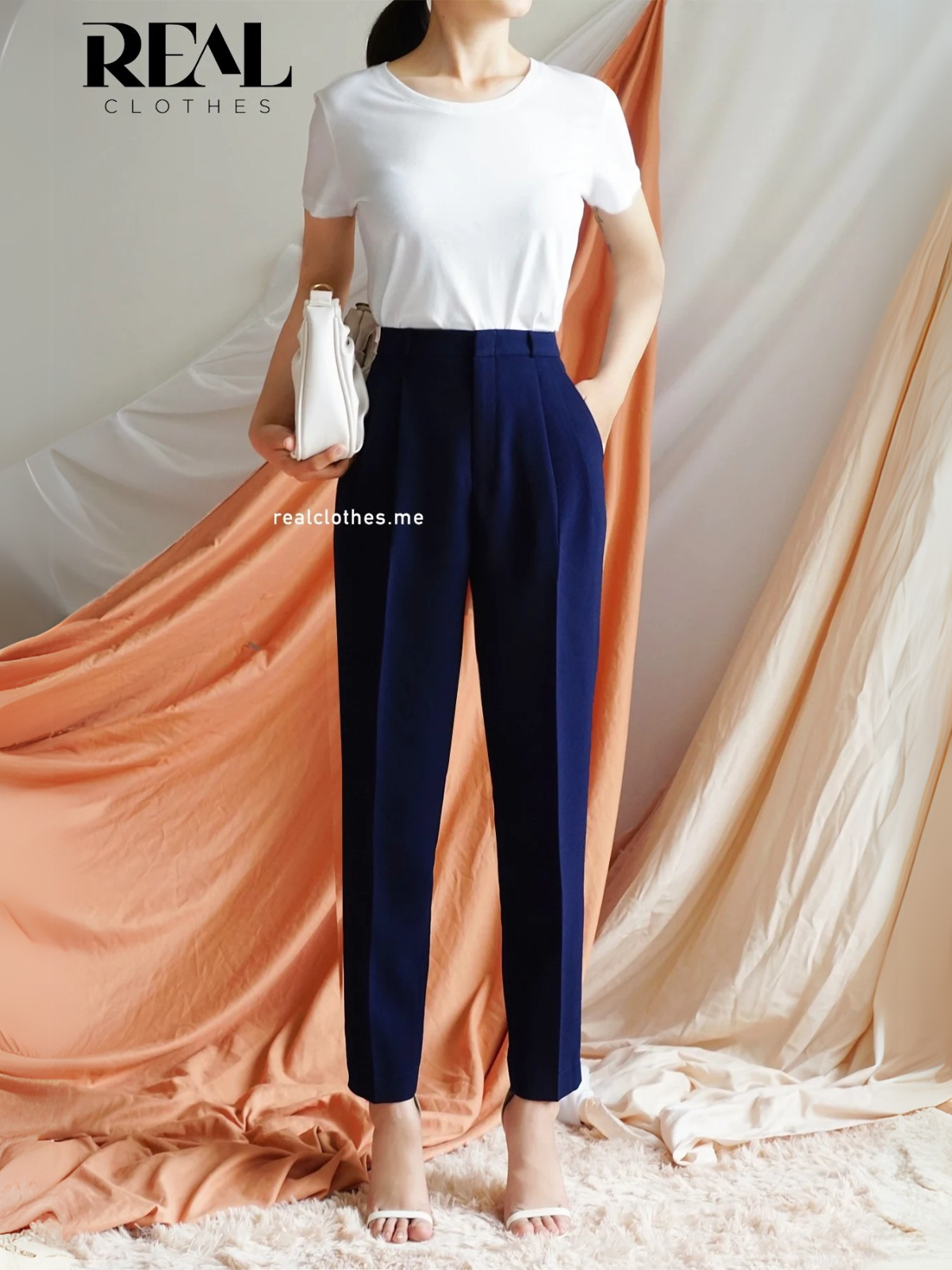  Quần lưng cao cindy xanh navy SALE - size XS 