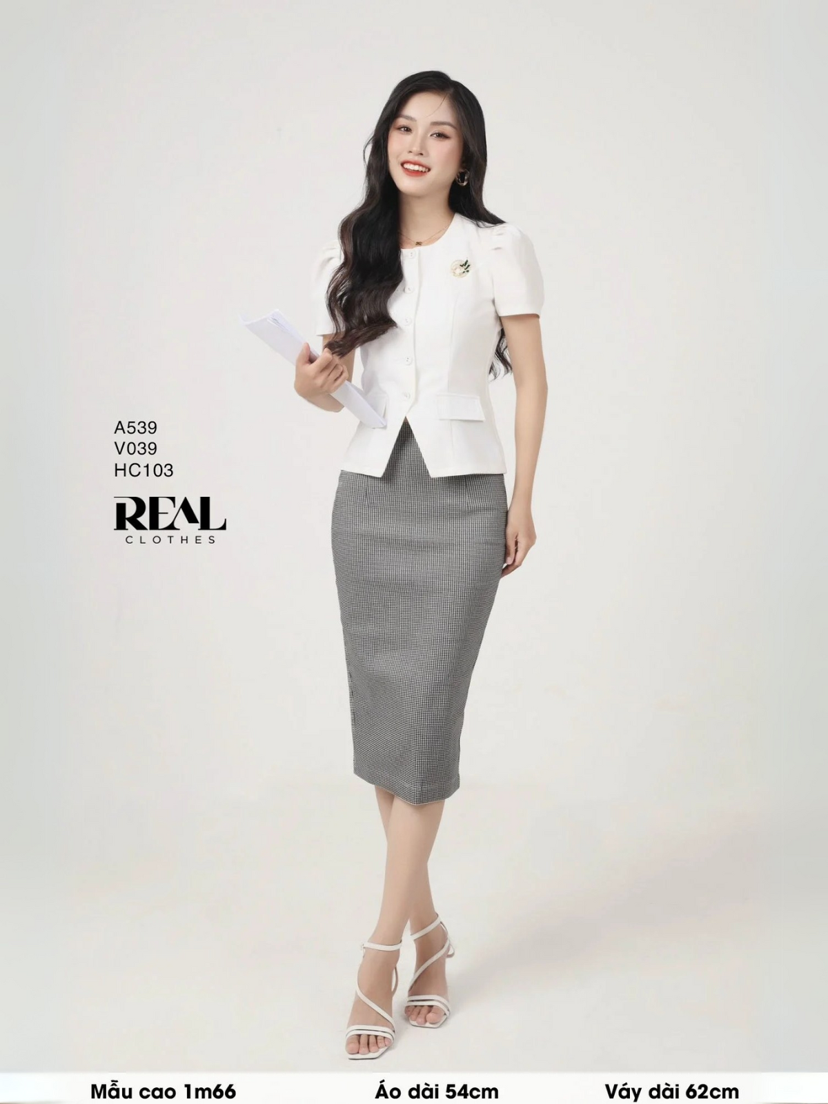 Bút chì midi zigzag đen SALE