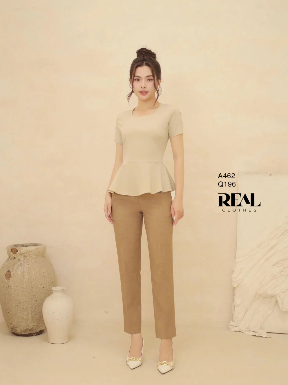  Quần sakura nâu vàng 