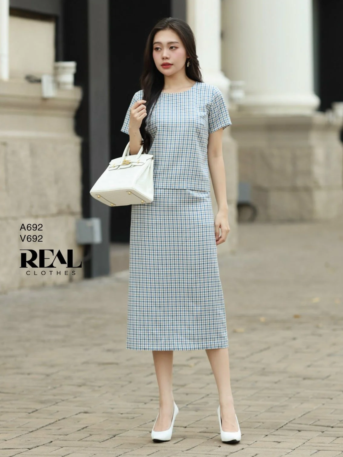 Váy Japan dài caro nhí SALE