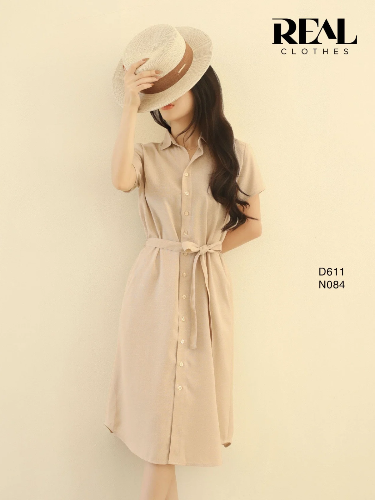 Đầm sơ mi linen bạc xỉu