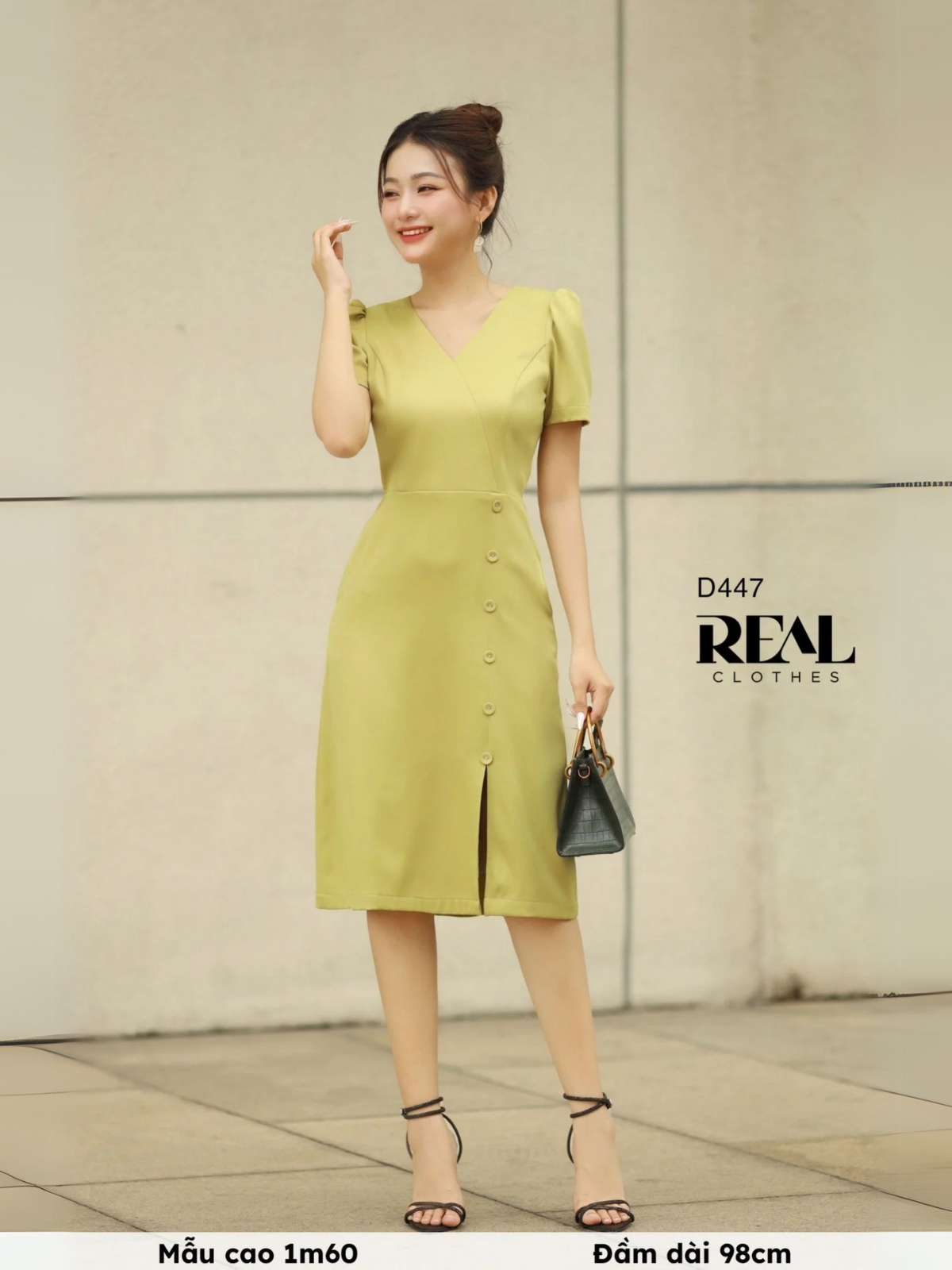  Đầm chéo xanh bơ SALE 