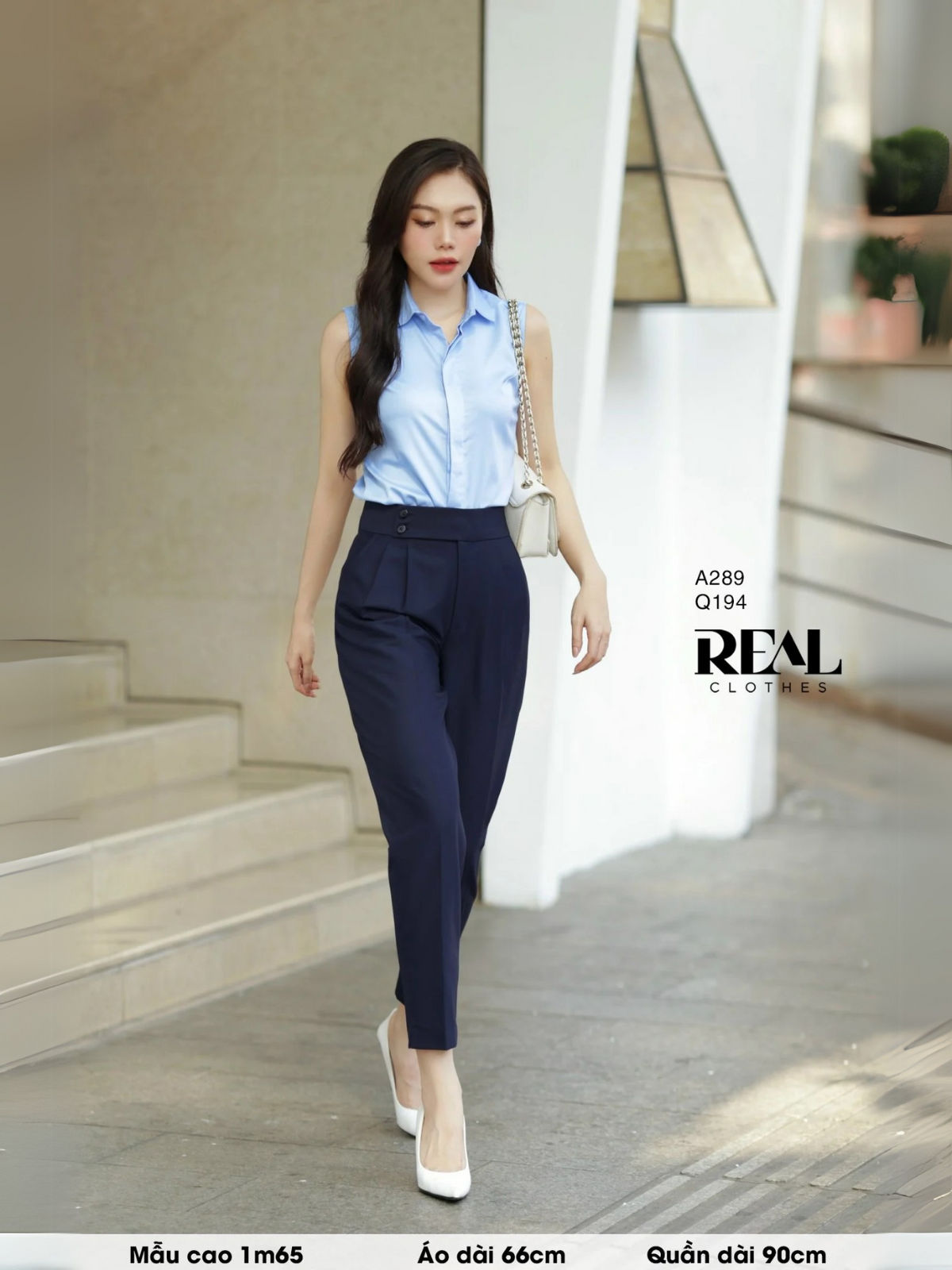  Quần sakura xanh đen 