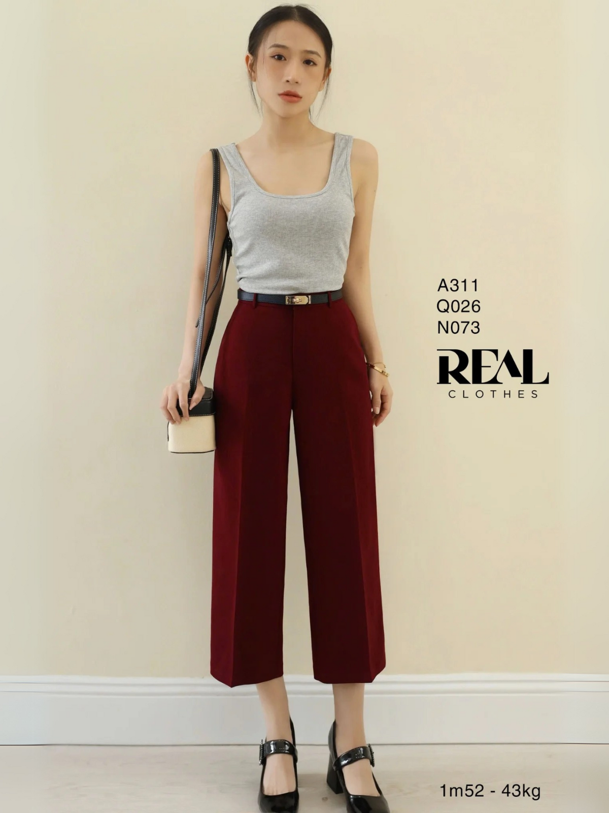 Quần culottes đỏ đô SALE