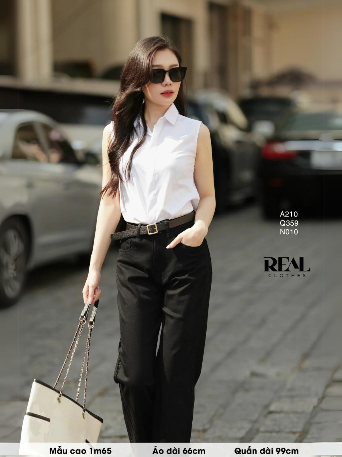 Sơ mi trắng không tay