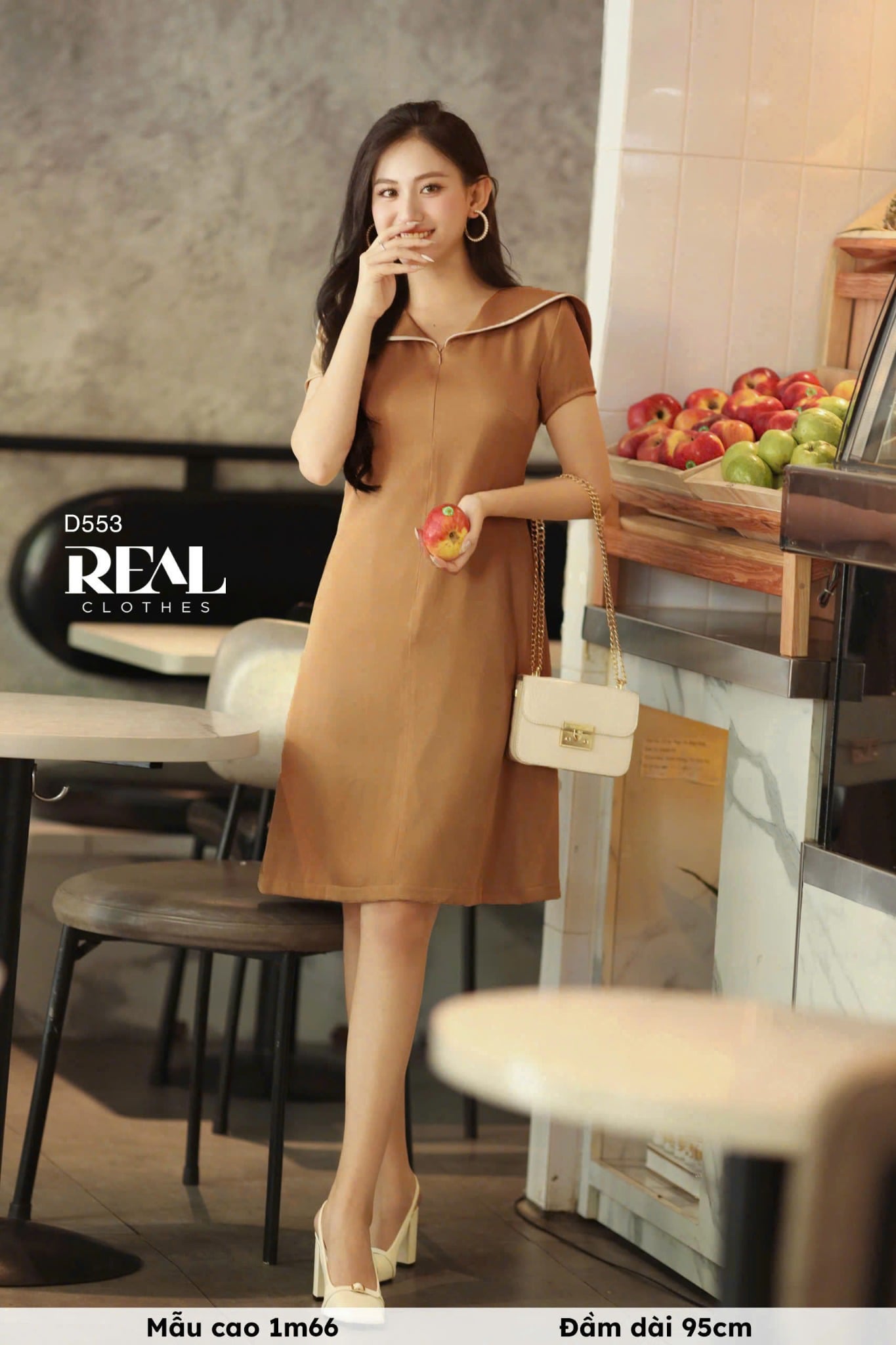 Đầm thủy thủ nâu đất SALE