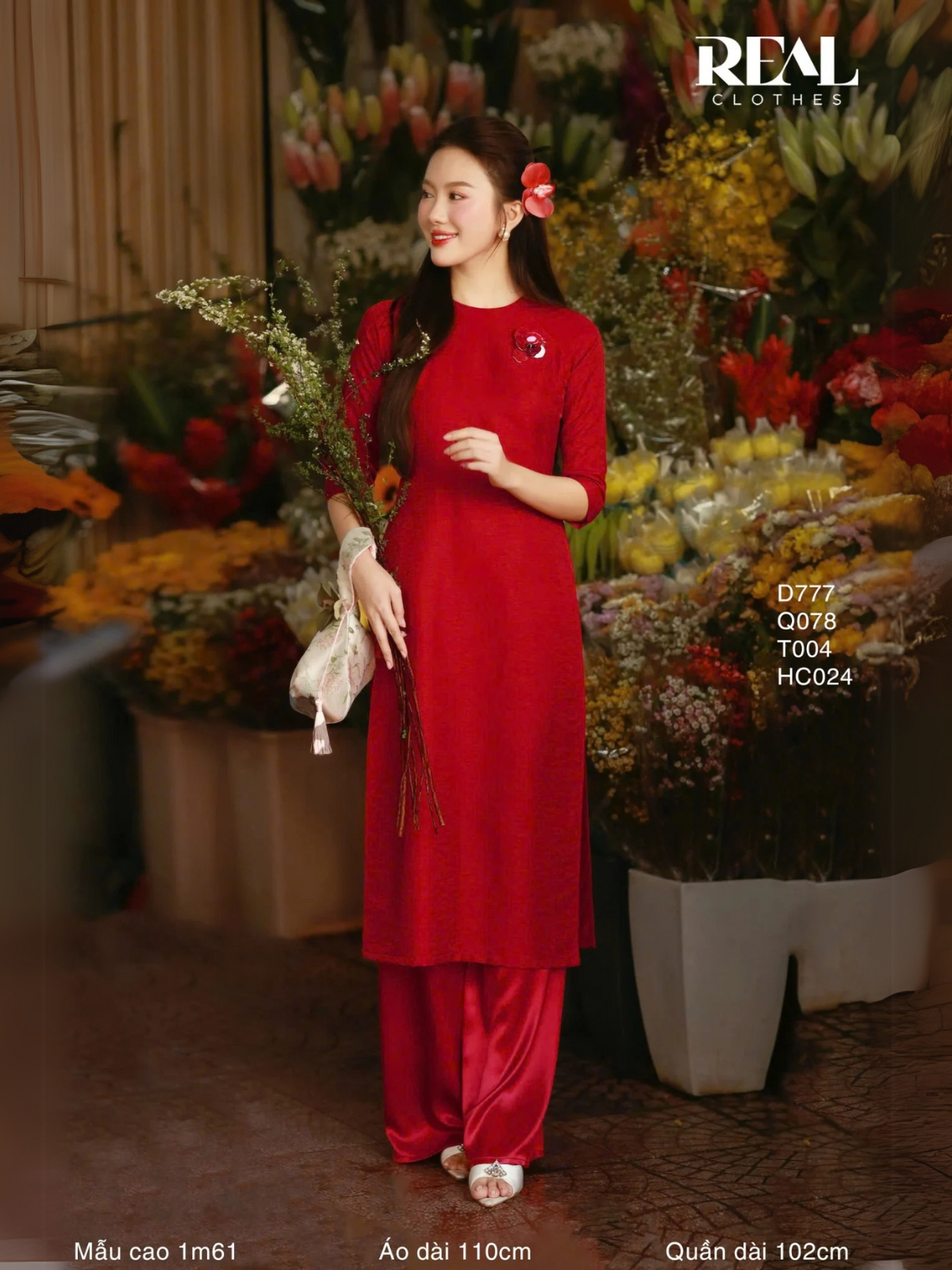  Áo dài cách tân Red 