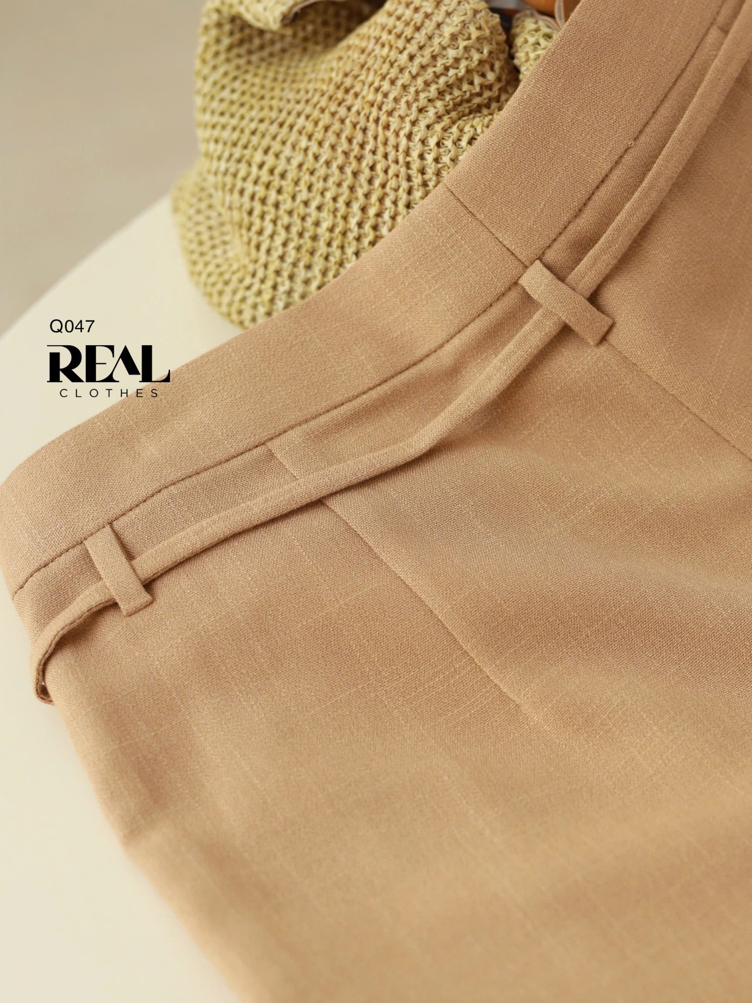 Quần suông HQ linen cafe sữa