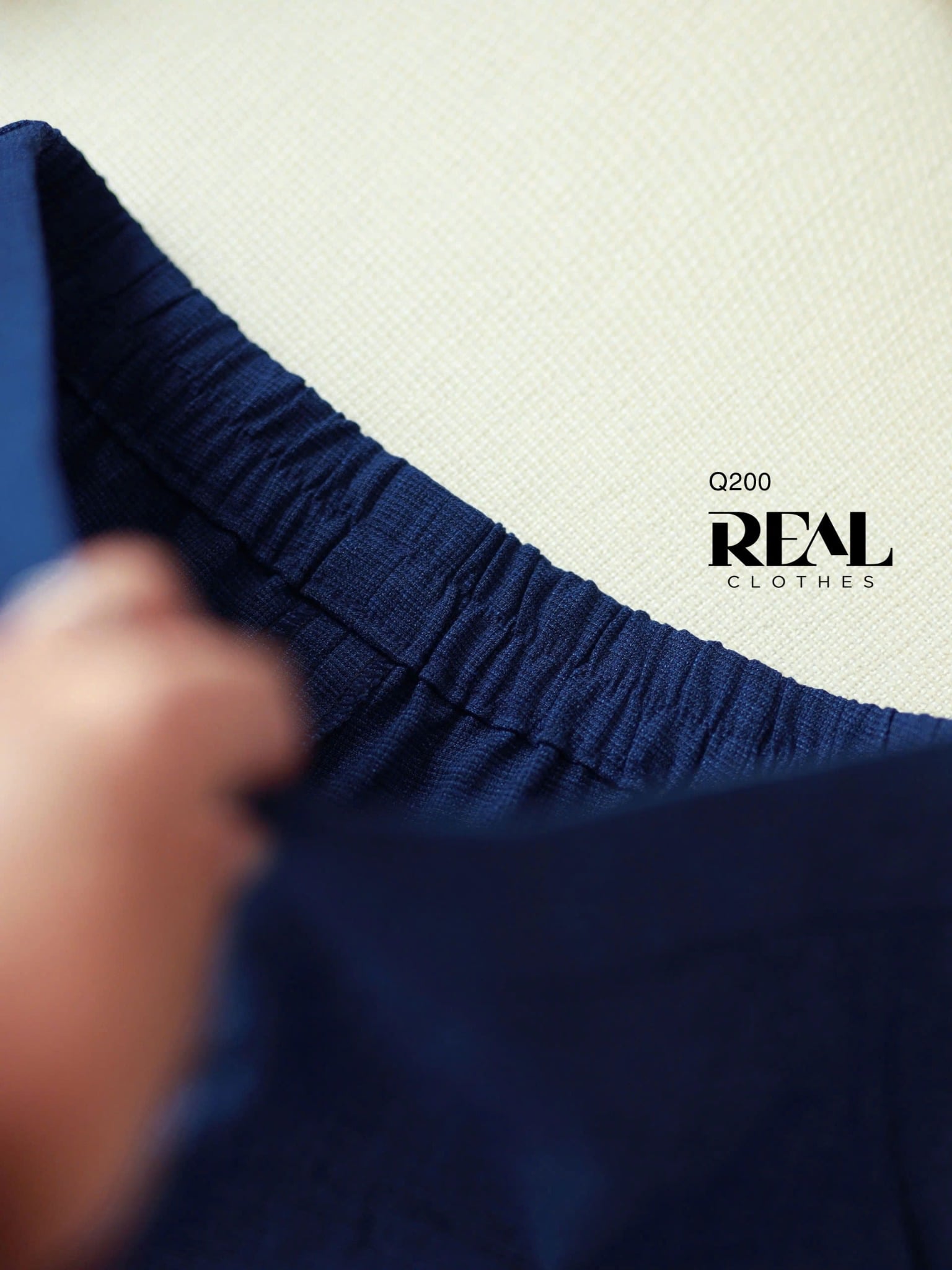 Quần lưng thun suông navy