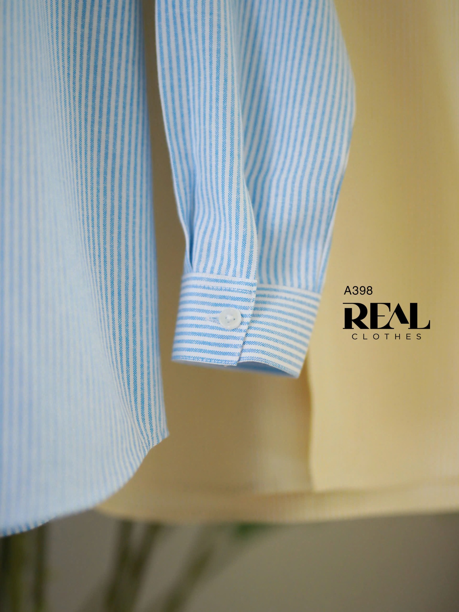 Sơ mi form rộng sọc blue SALE