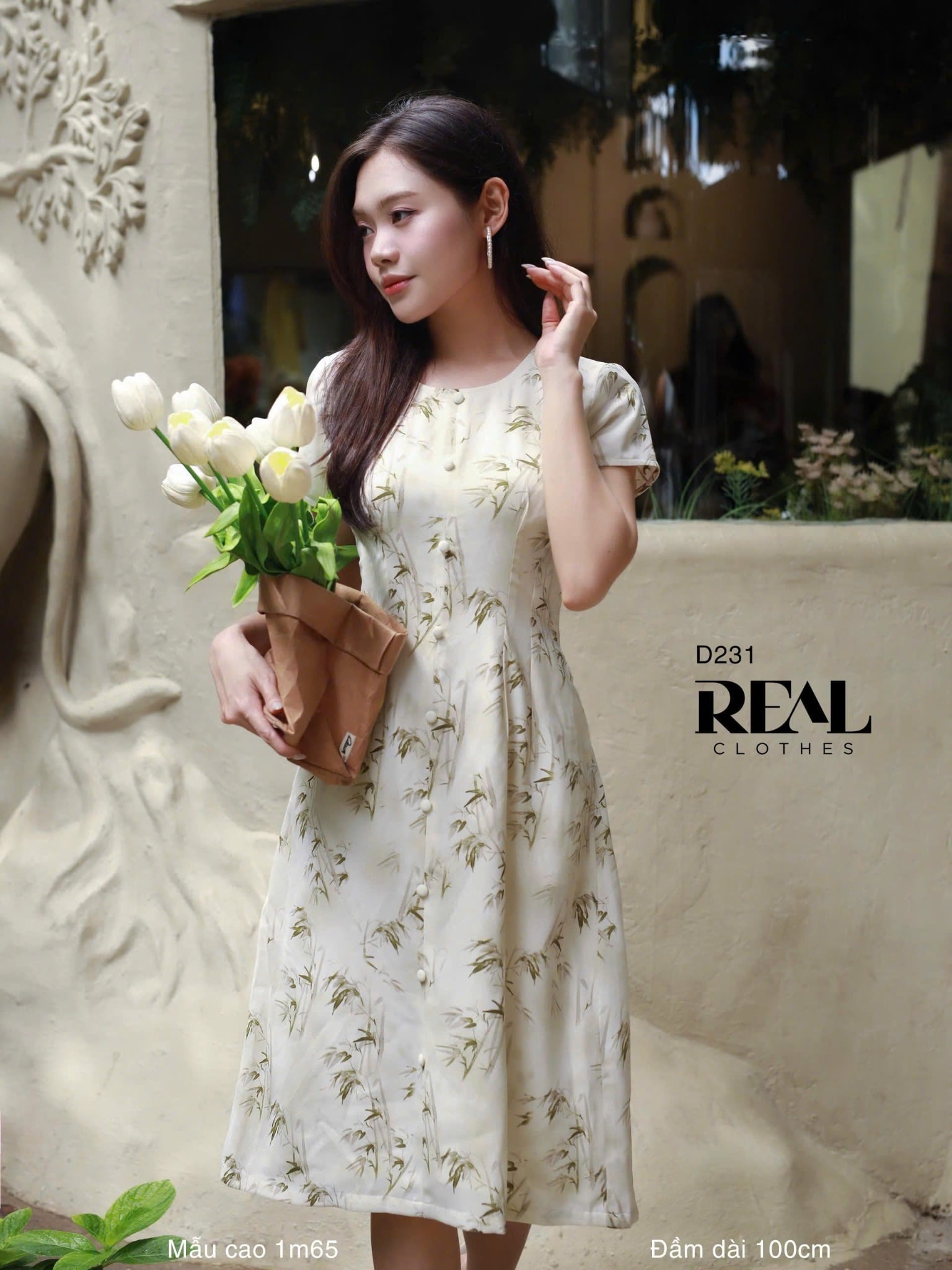 Đầm xếp eo bamboo xanh lá SALE