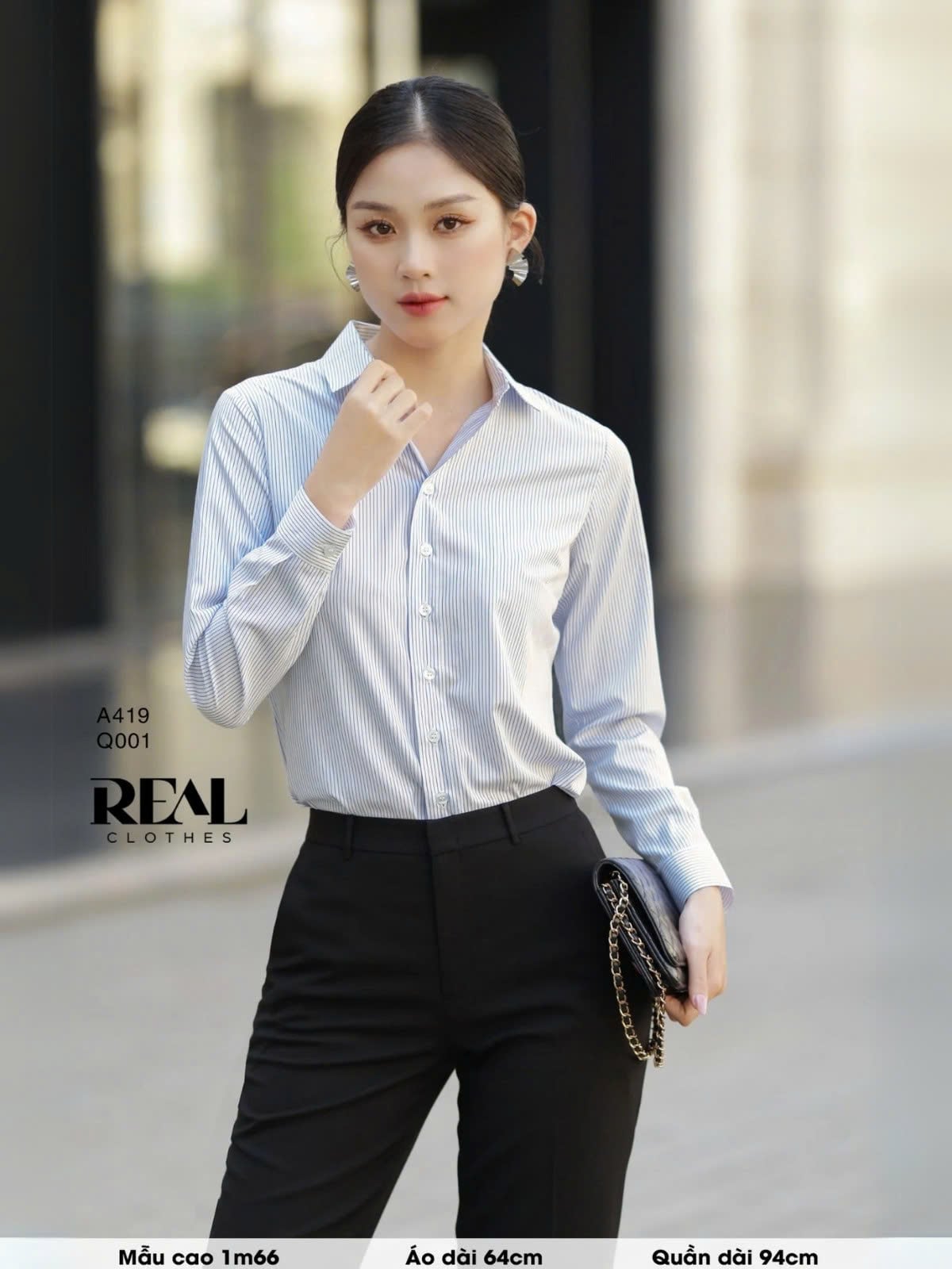 Sơ mi cổ Đức sọc xanh SALE