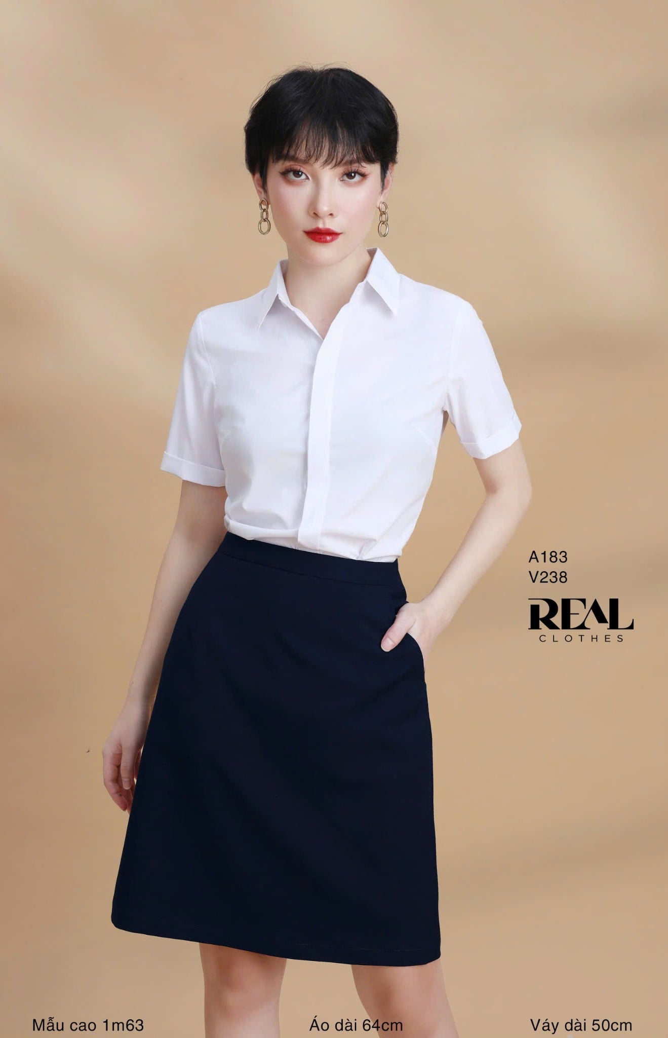 Sơ mi bamboo trắng tay đủ