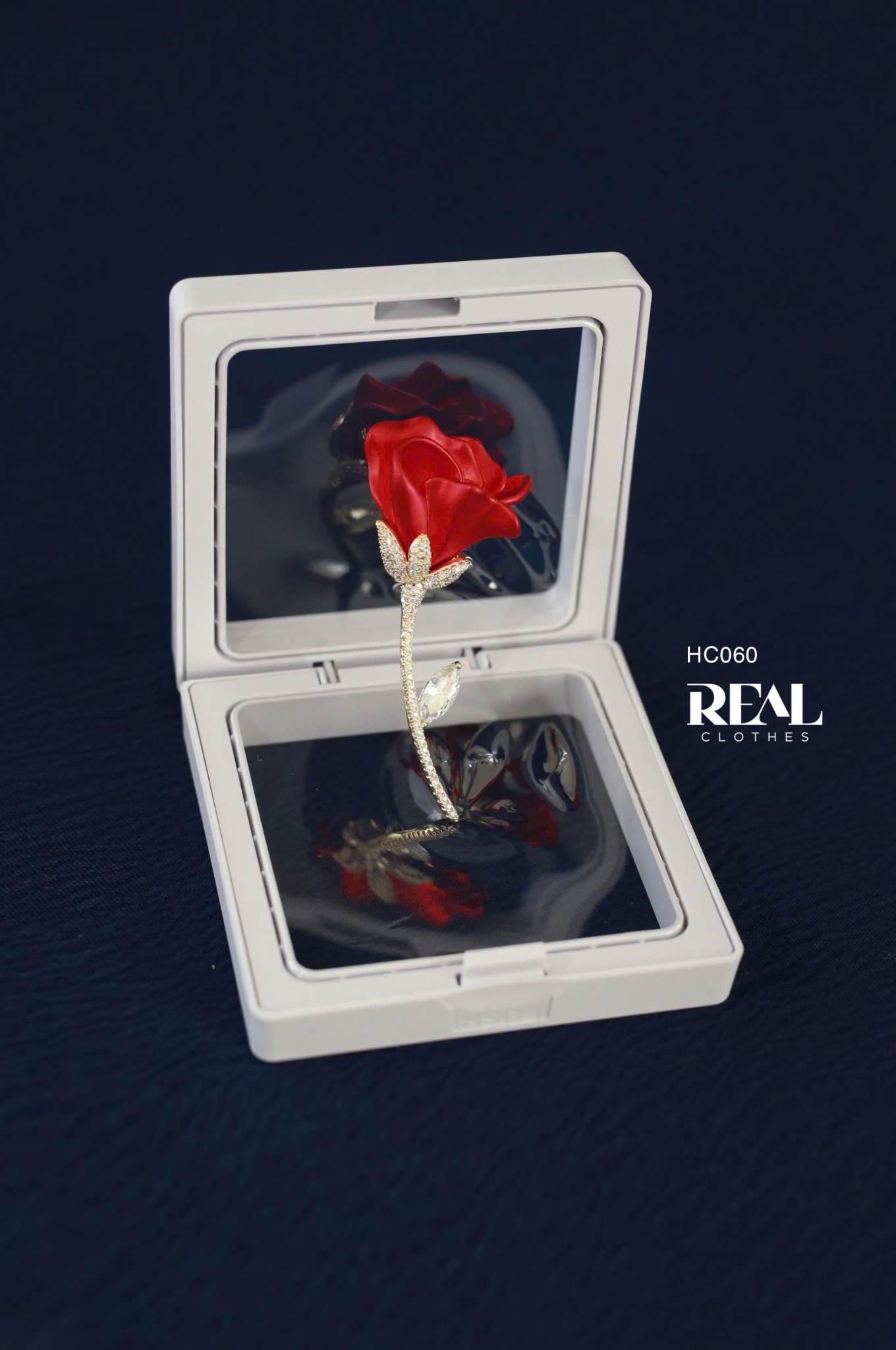 Cài áo Premium rose