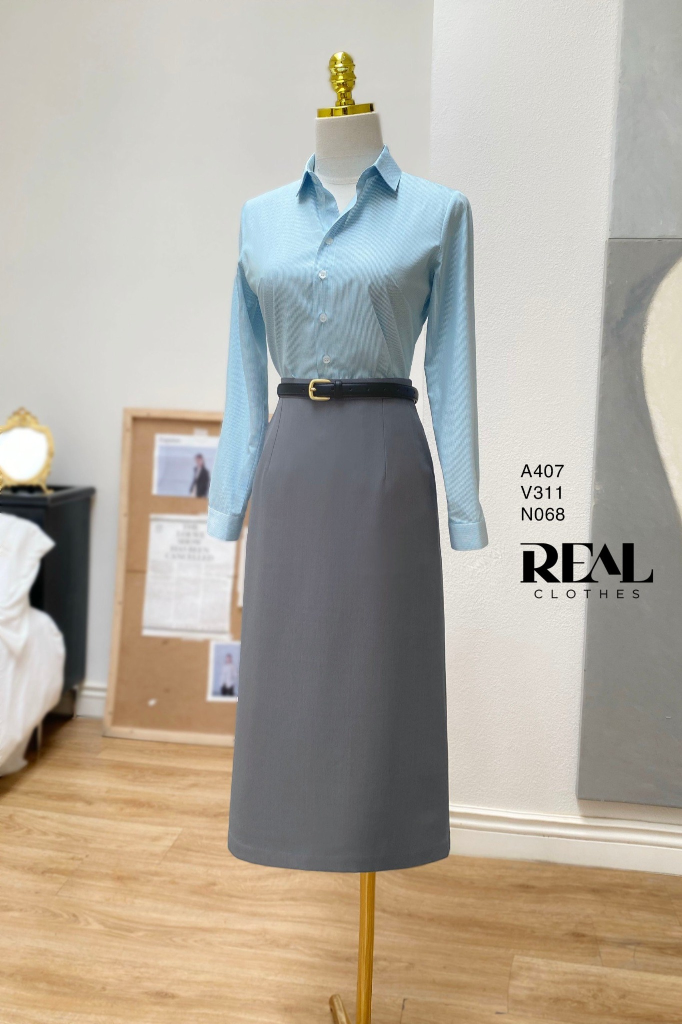 Váy Japan dài xám