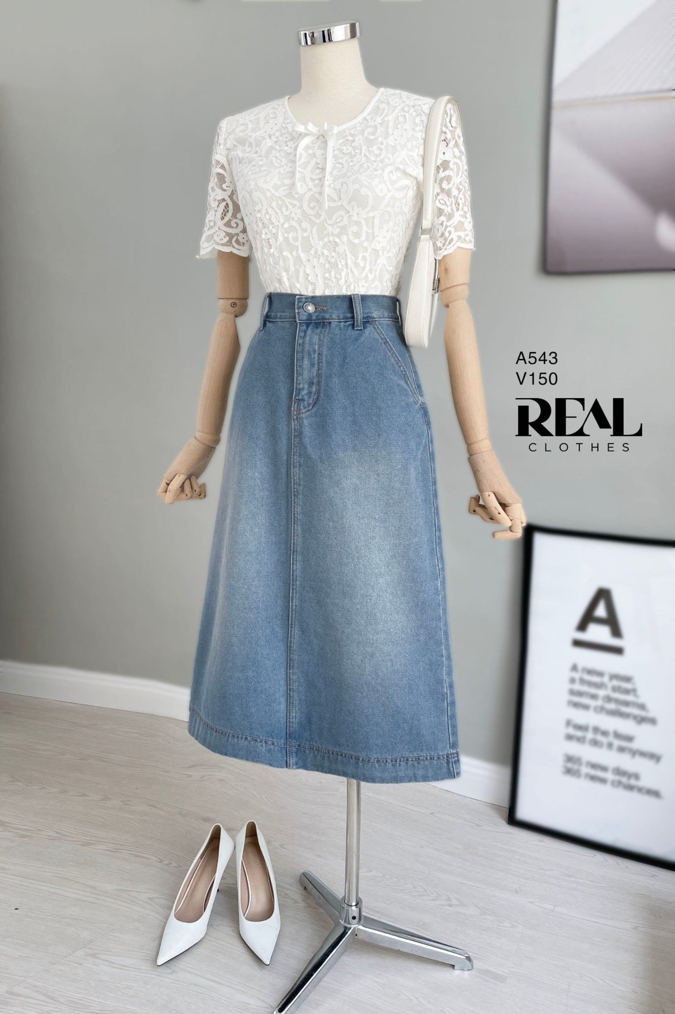 Váy Jeans xanh nhạt