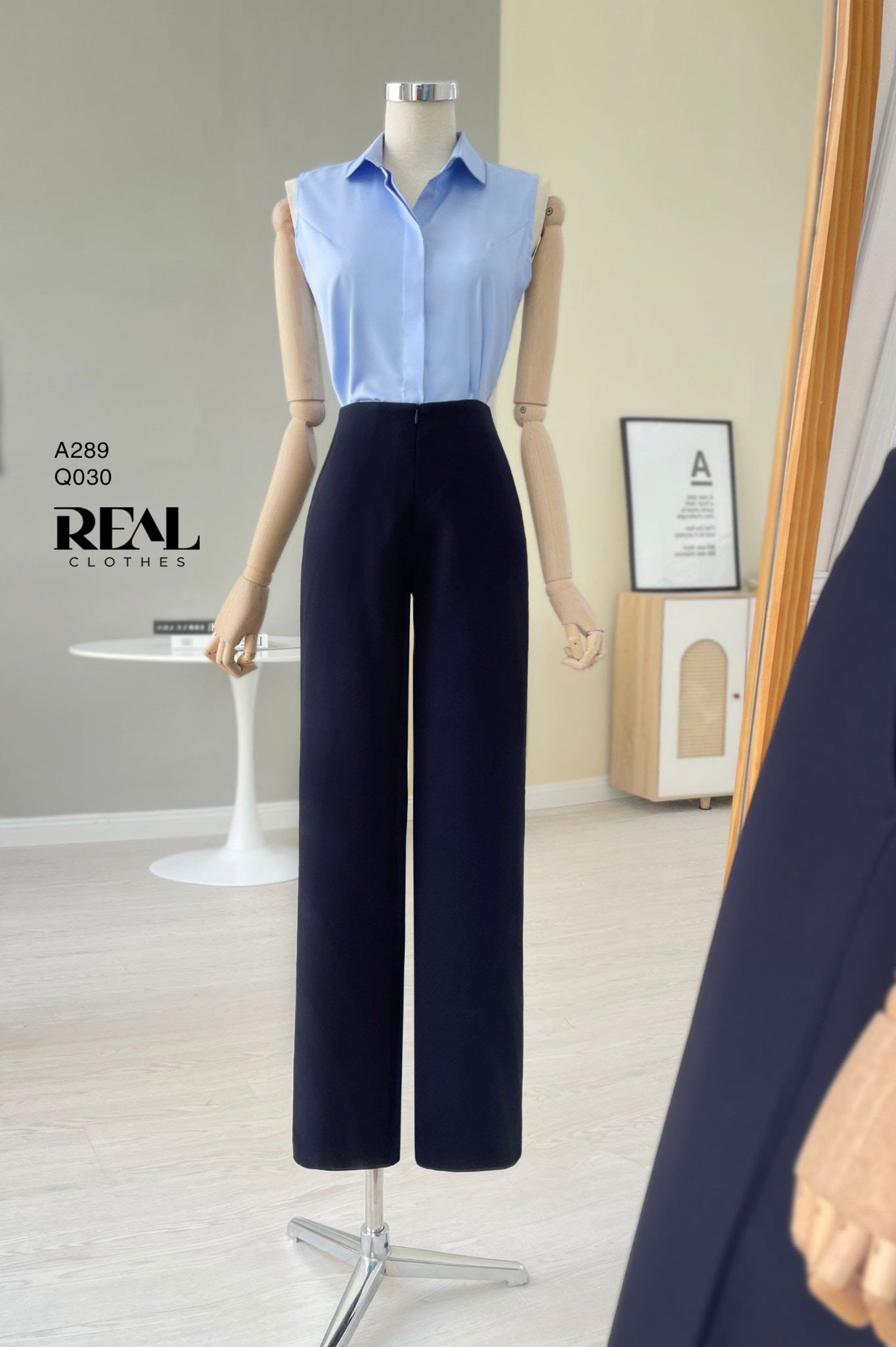 Sơ mi blue không tay