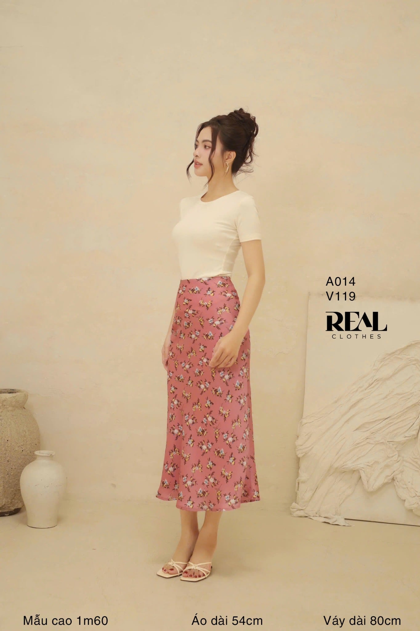 Váy Milan hoa hồng SALE