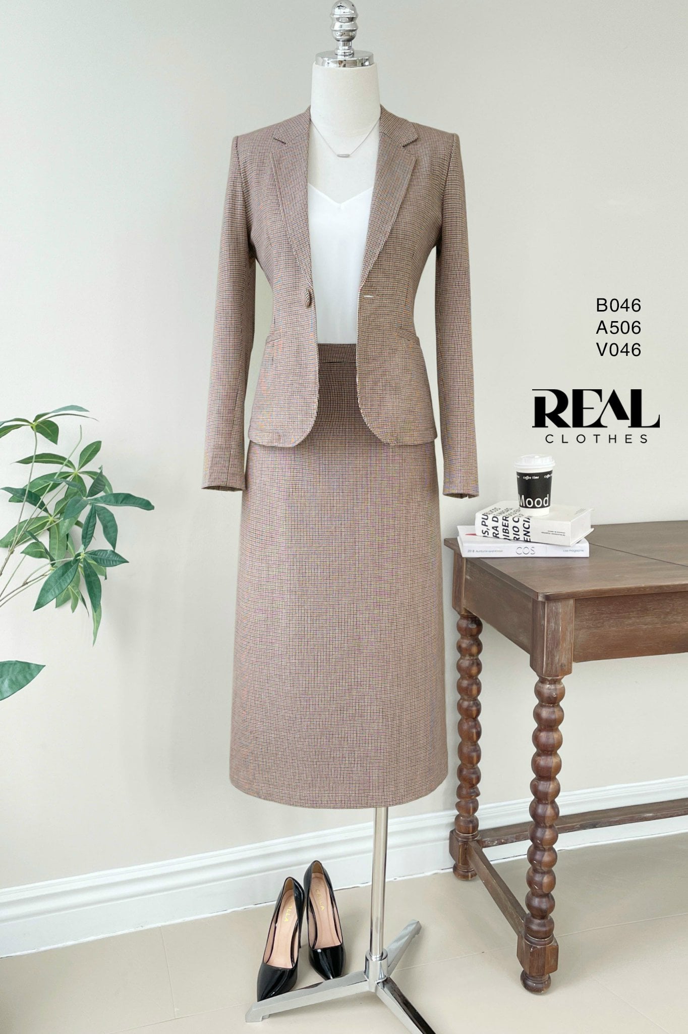 Blazer Office zigzag nâu SALE