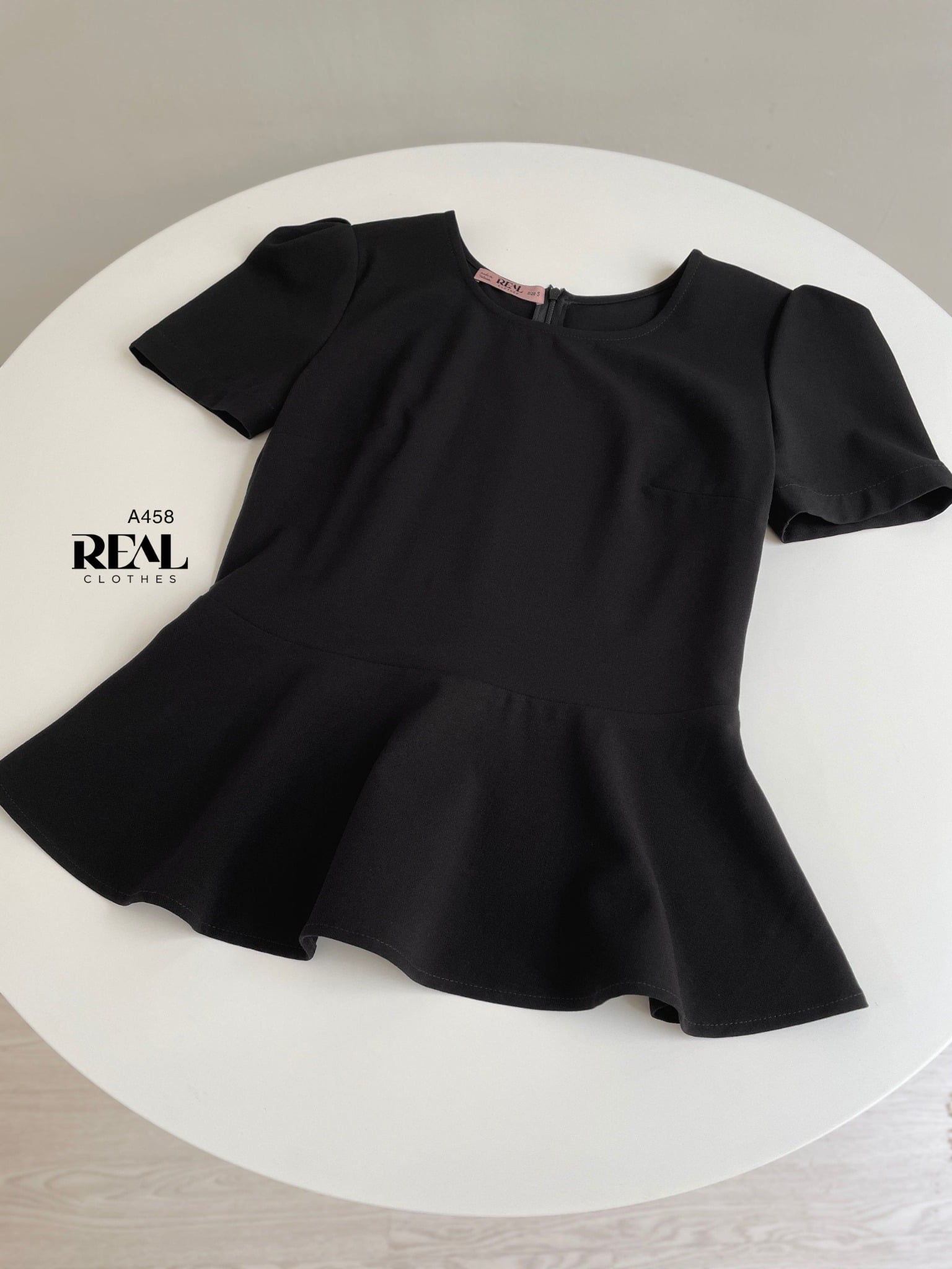 Áo peplum thun đen SALE