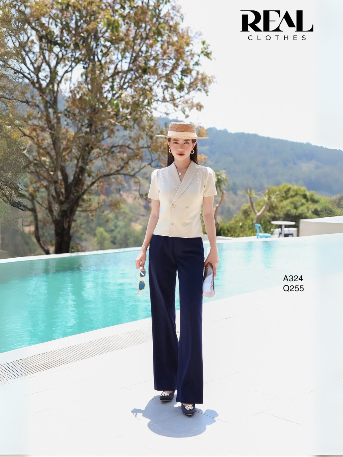 Quần suông Tokyo xanh đen