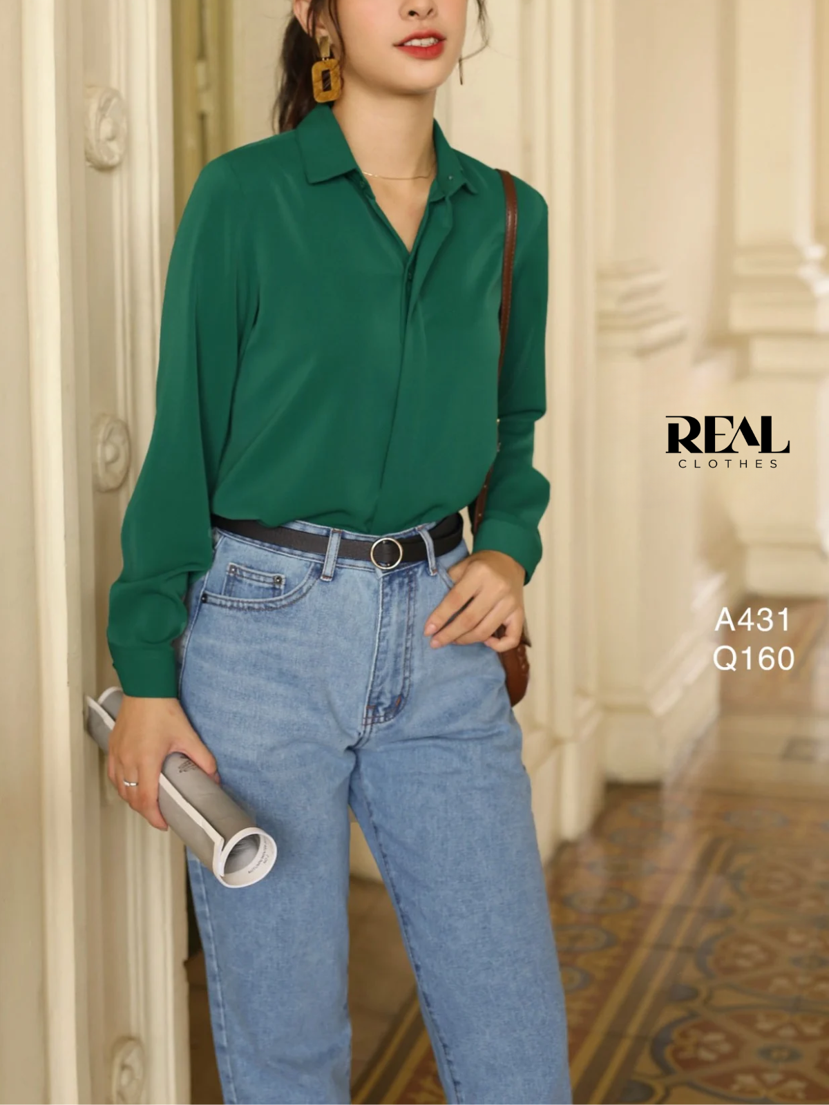 Quần Jeans baggy xanh đậm SALE - size XS