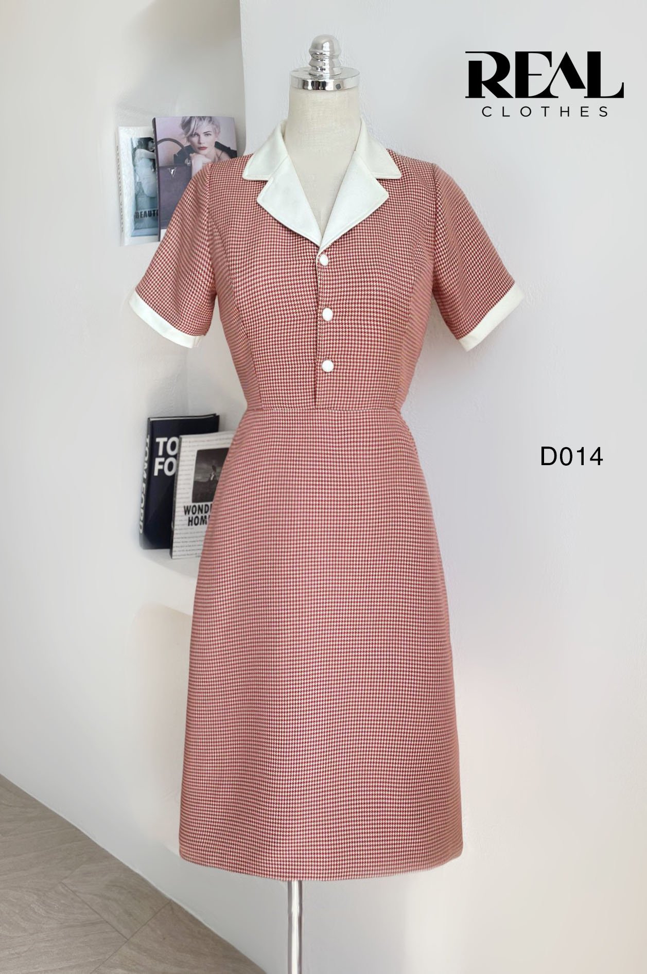 Đầm Sera zigzag đỏ