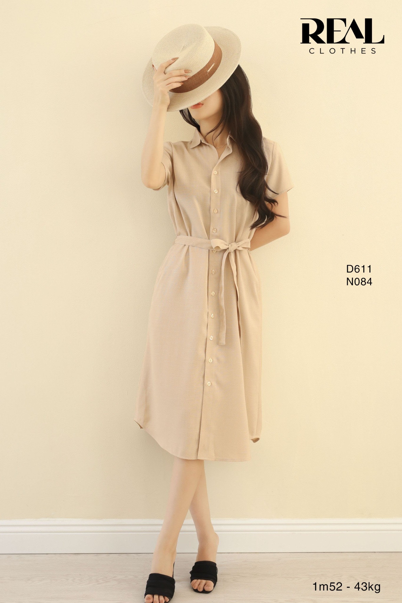 Đầm sơ mi linen bạc xỉu