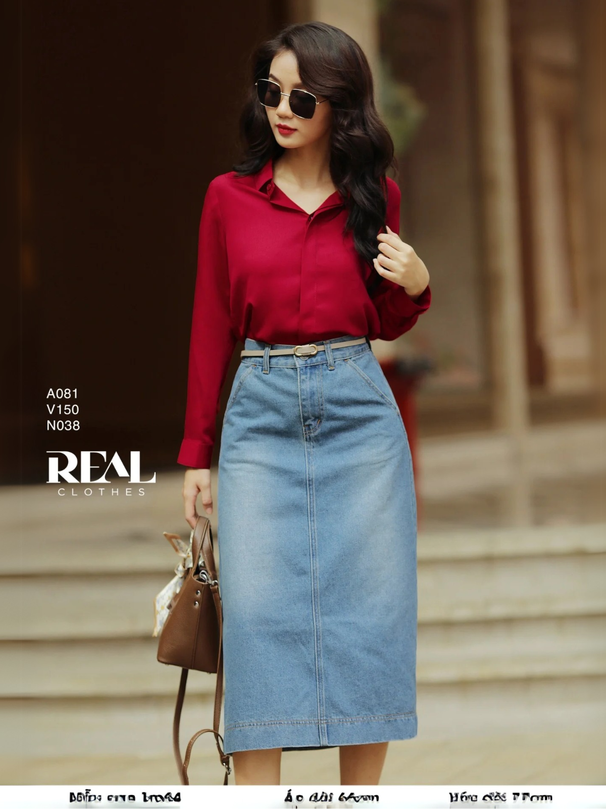 Sơ mi cổ mềm đỏ đô