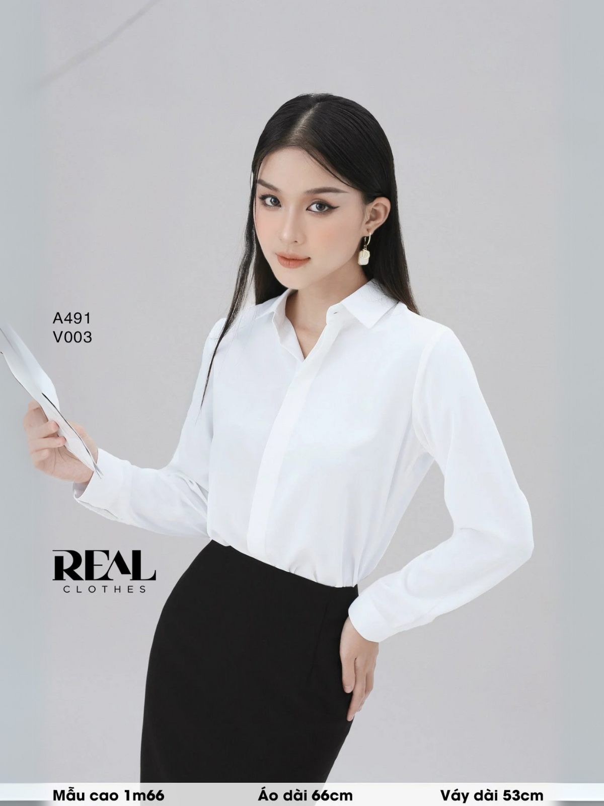 Sơ mi cổ mềm trắng MỚI