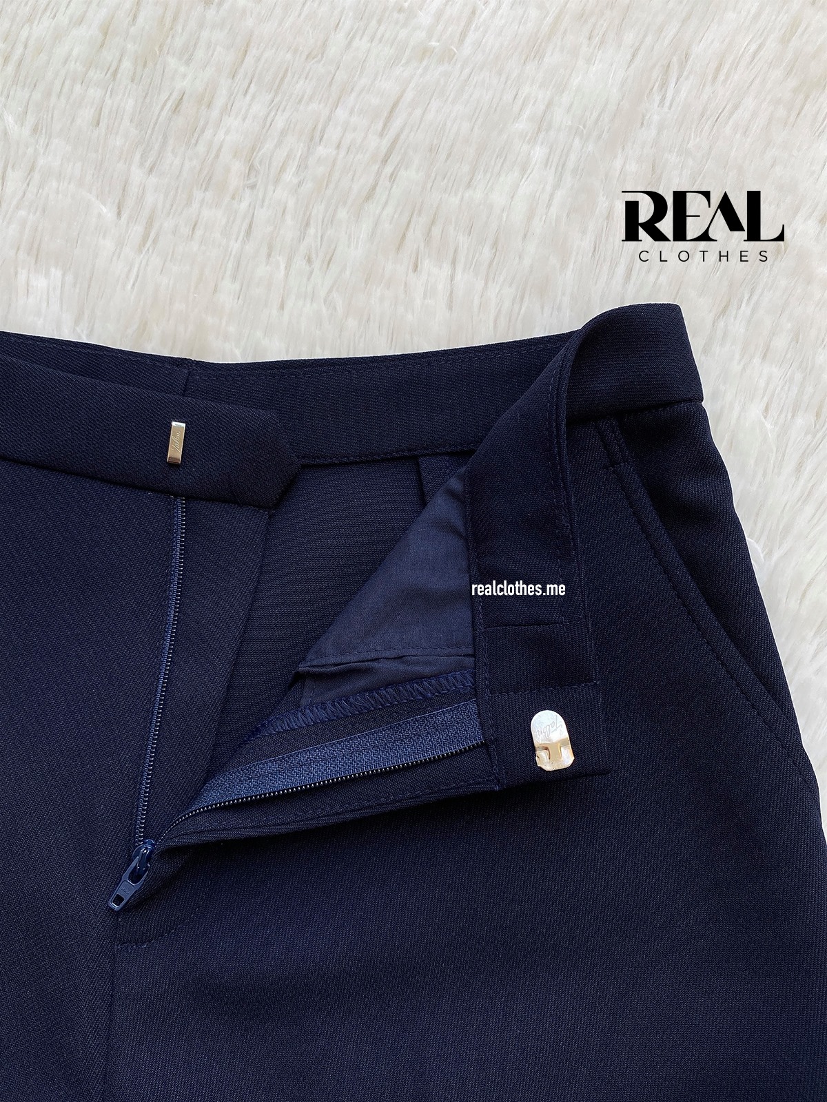 Quần suông Paris xanh đen