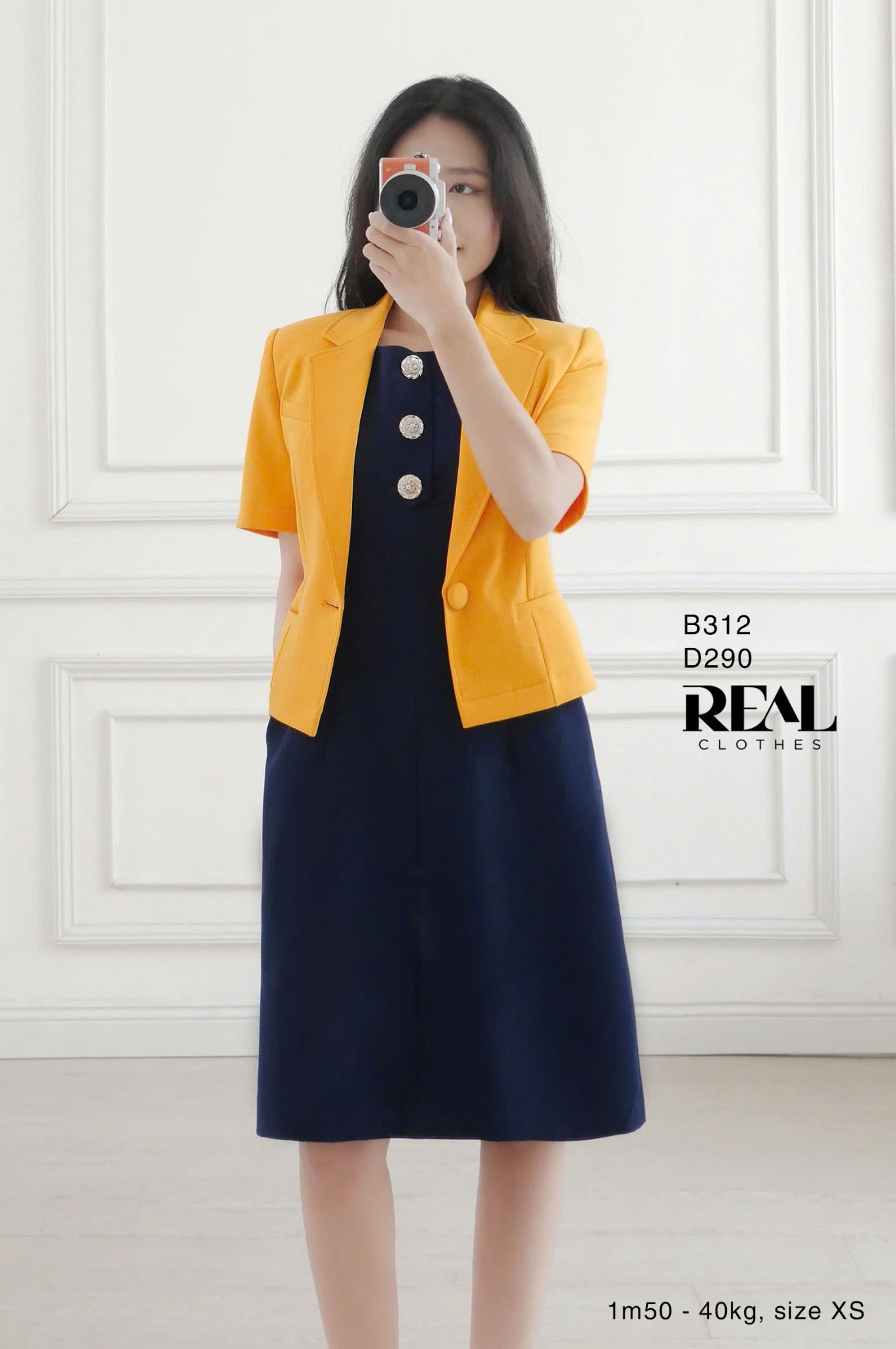 Blazer tay ngắn vàng