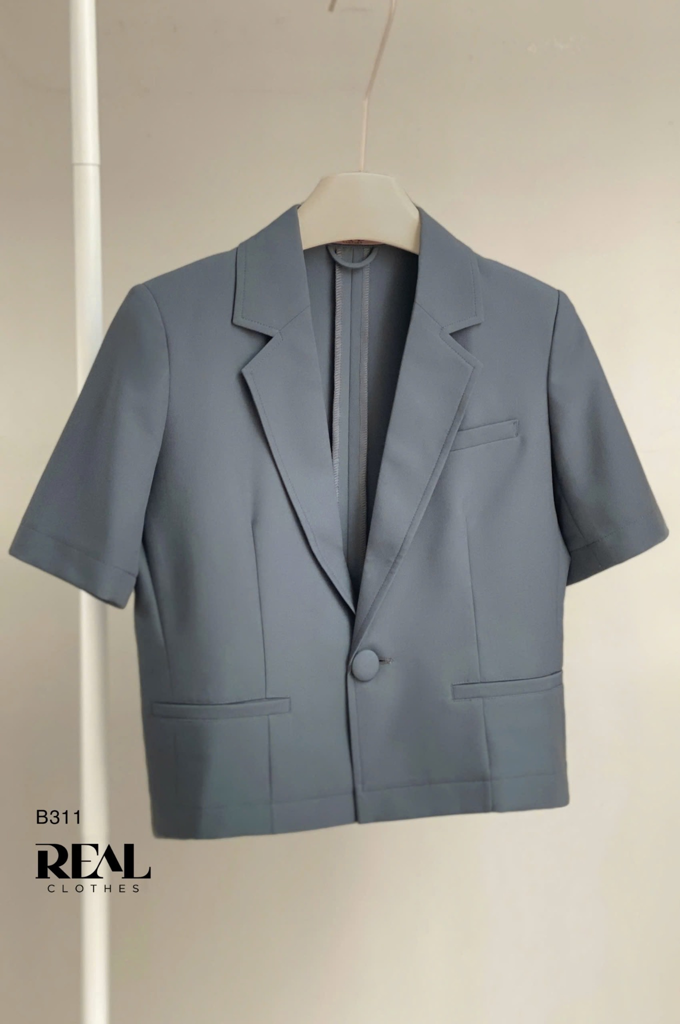 Blazer tay ngắn xám