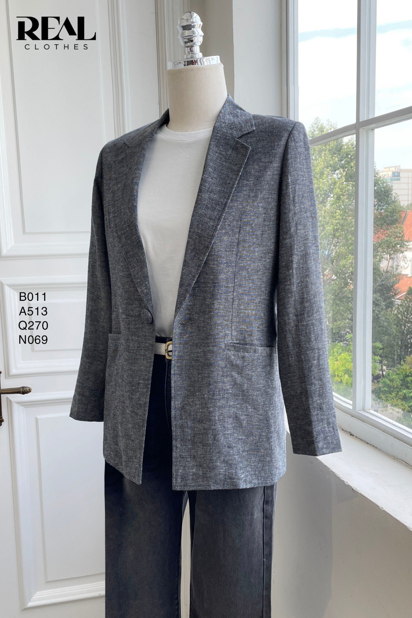 Blazer Tokyo xám có lót SALE