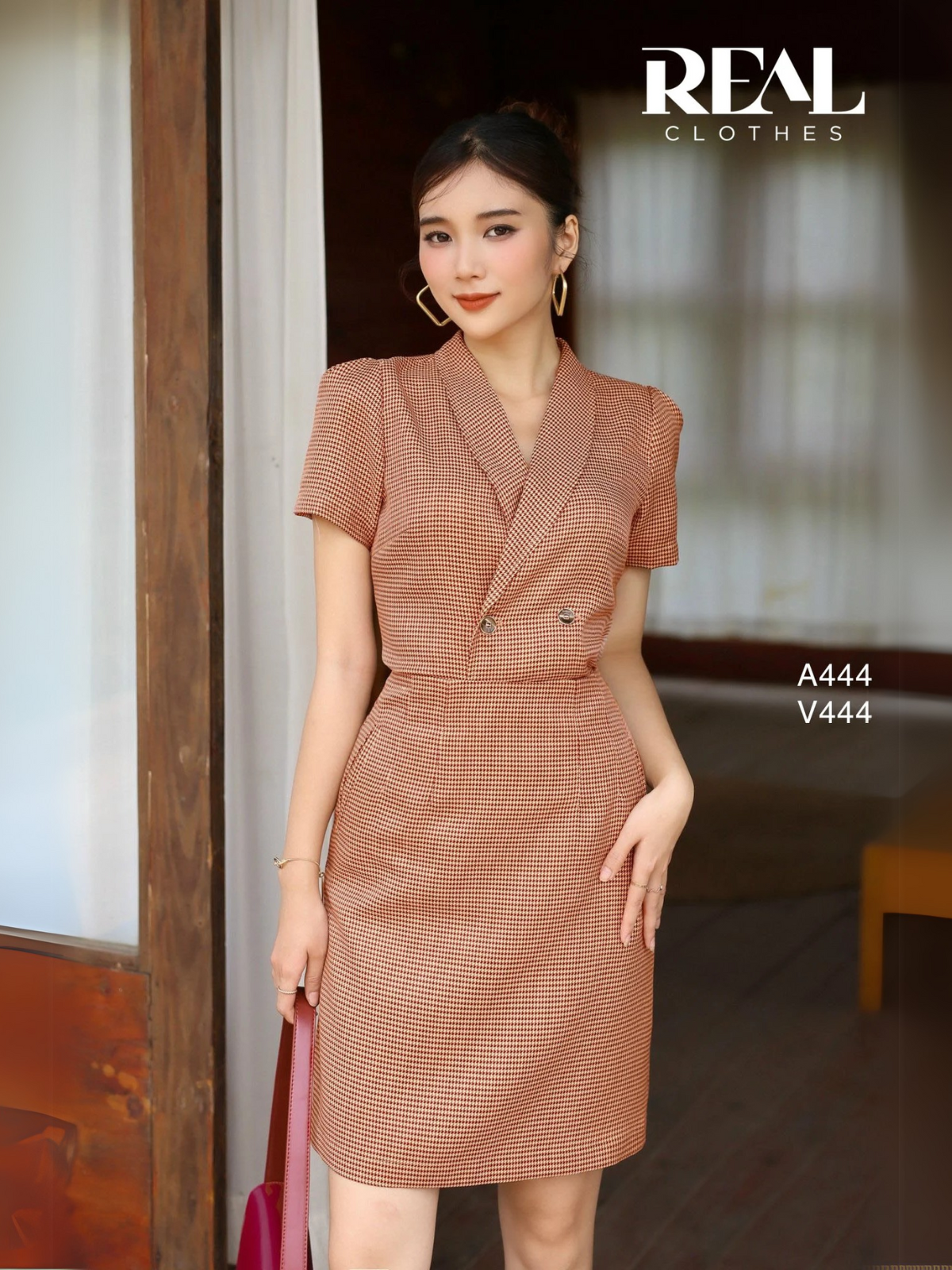 Váy Tokyo zigzag đỏ cam FINAL SALE