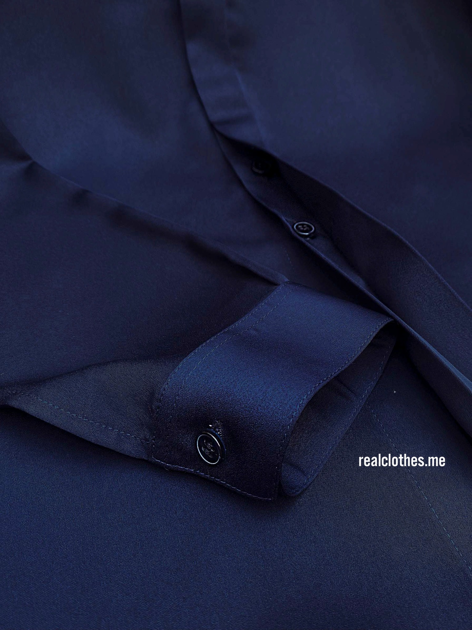Sơ mi cổ mềm xanh đen