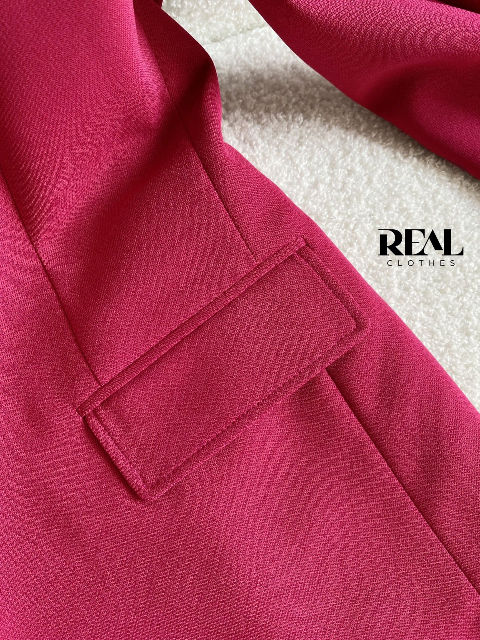 Blazer 2 lớp hồng cẩm