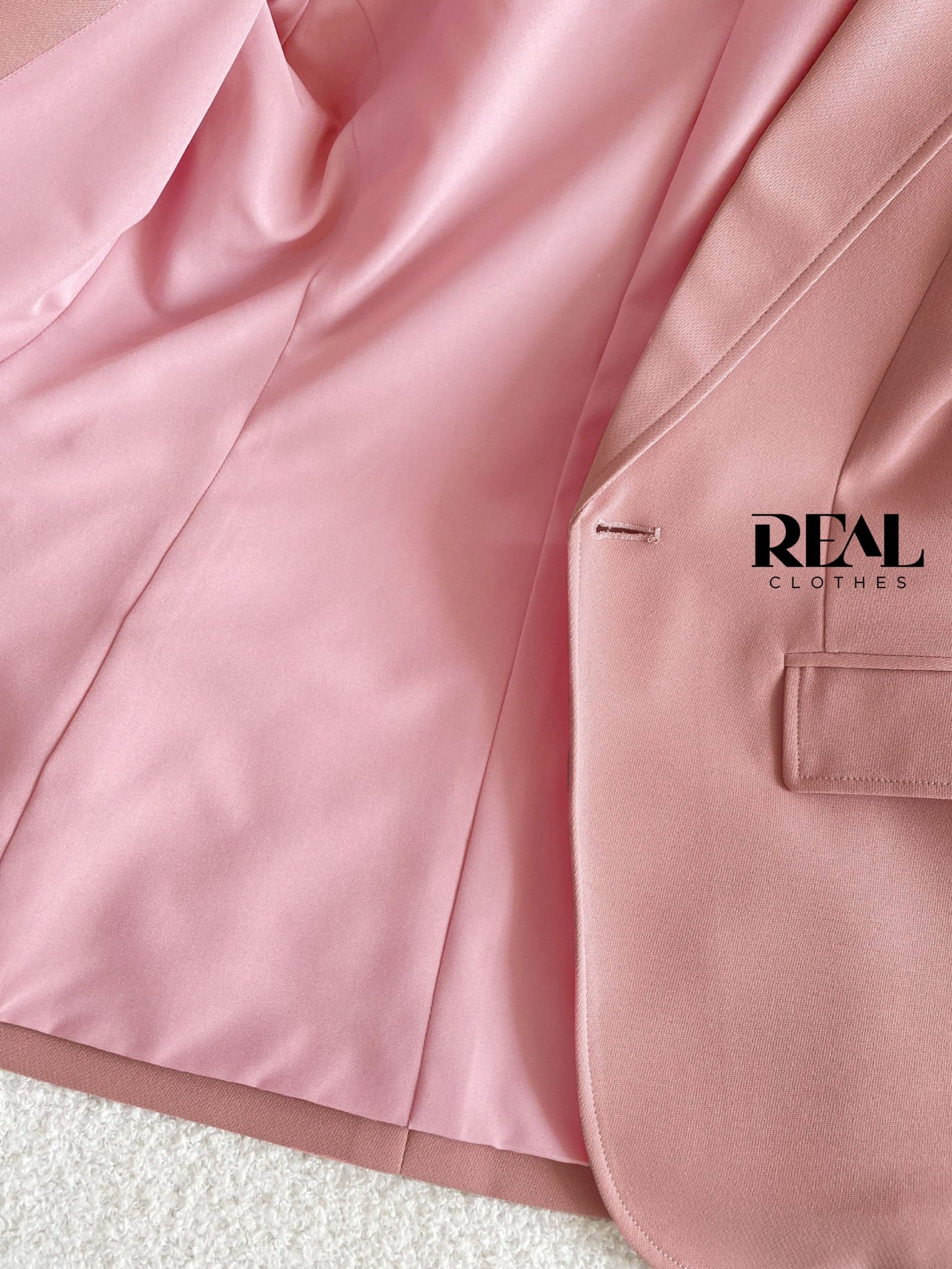 Blazer 2 lớp hồng đậm