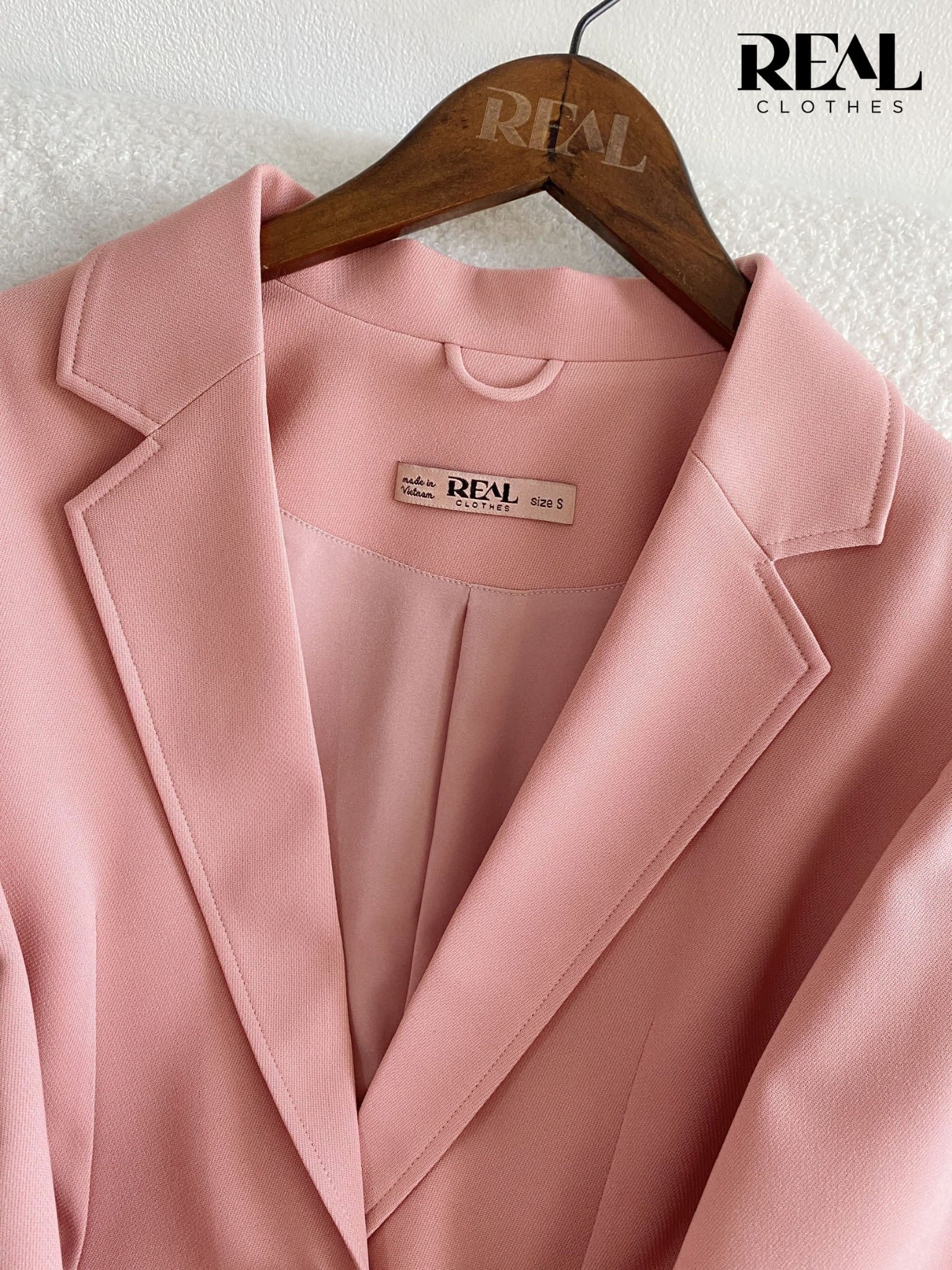 Blazer 2 lớp hồng đậm