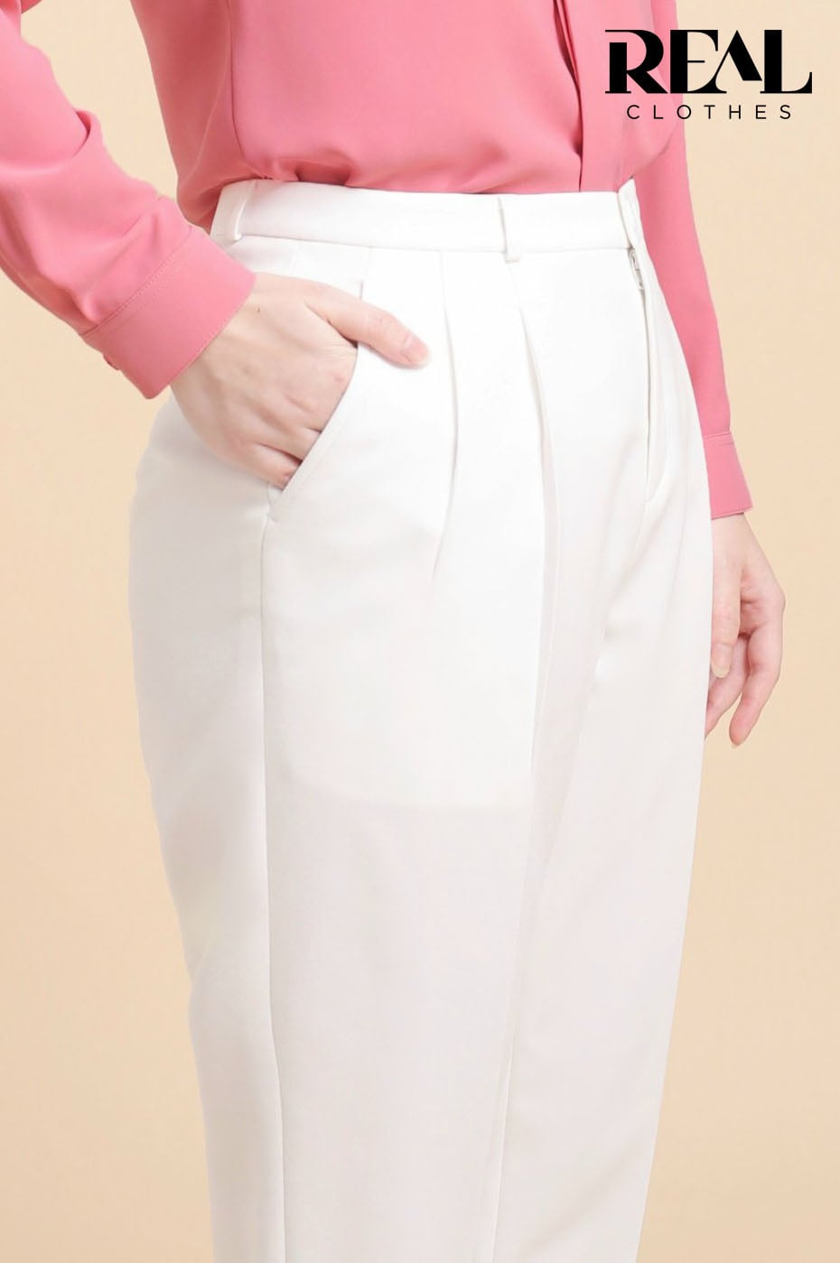 Quần lưng cao cindy trắng SALE