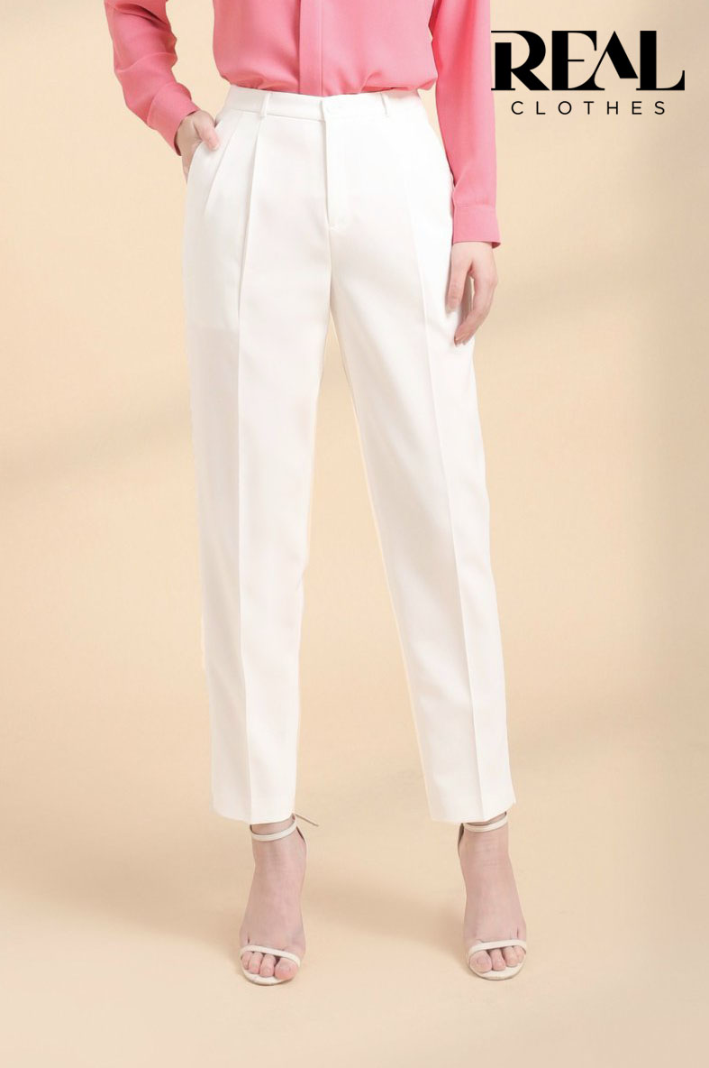 Quần lưng cao cindy trắng SALE