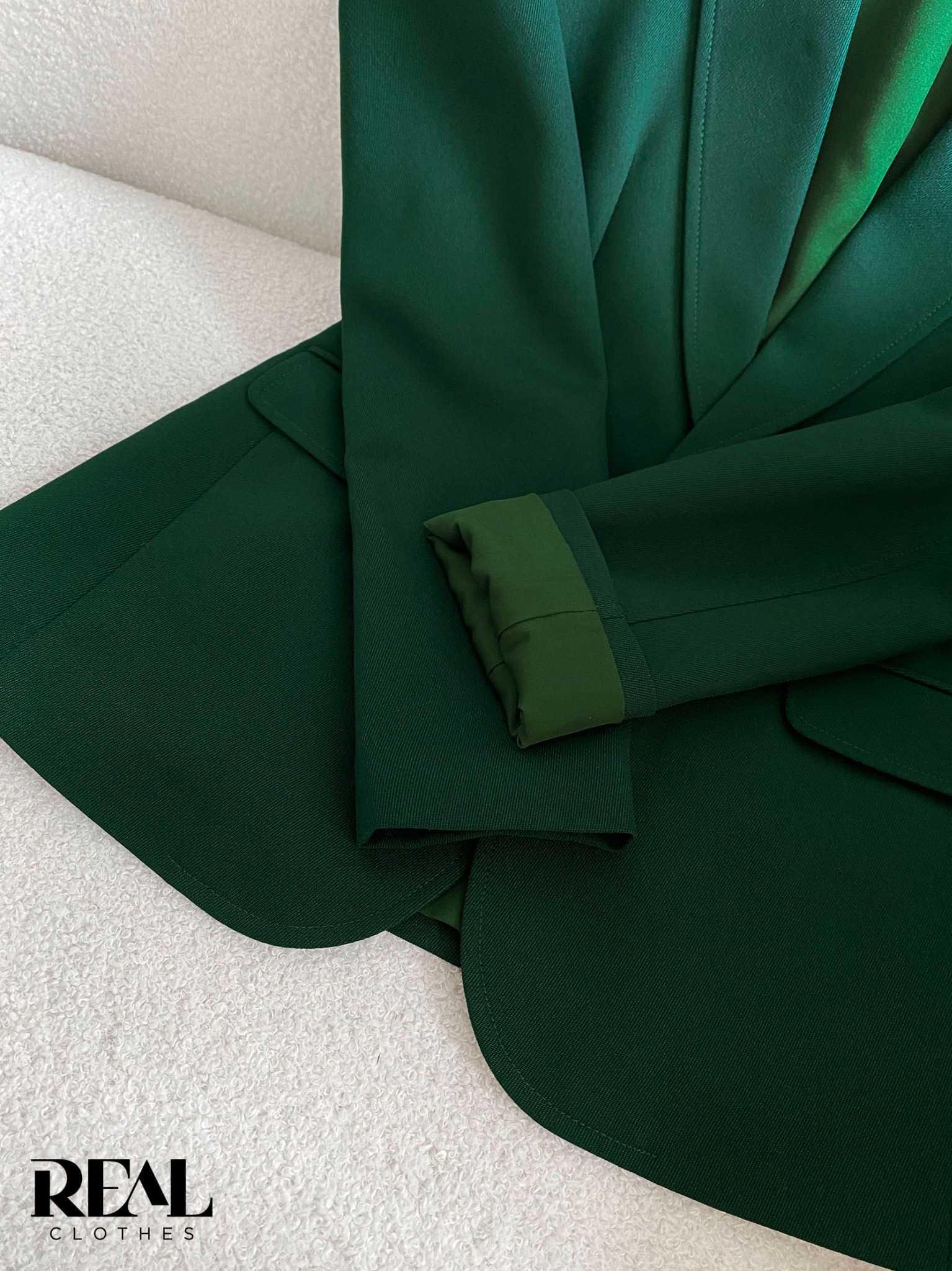 Blazer 2 lớp xanh lá