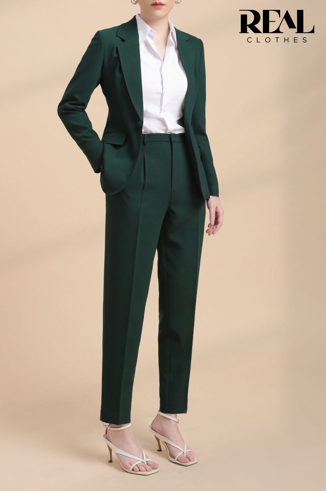 Quần lưng cao cindy xanh lá SALE