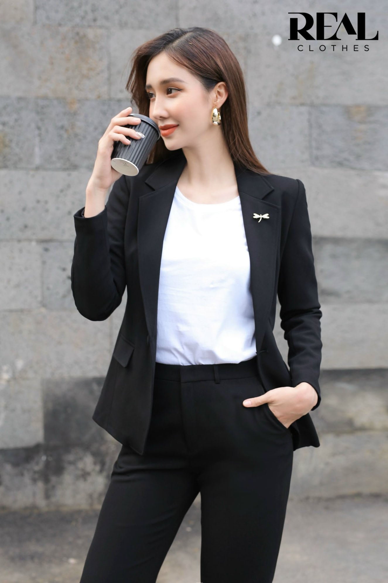 Blazer 2 lớp đen
