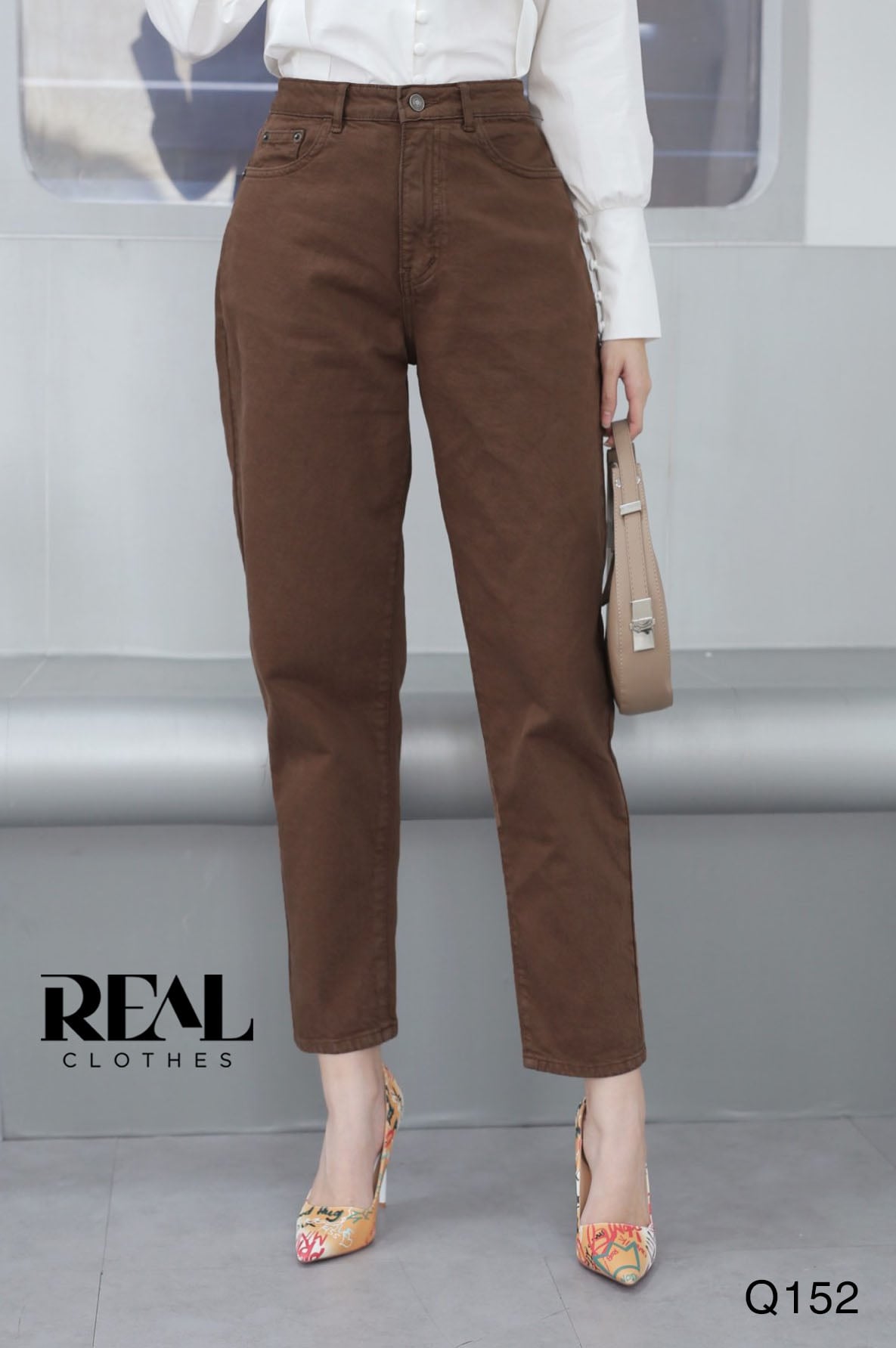 Quần Jeans baggy nâu SALE